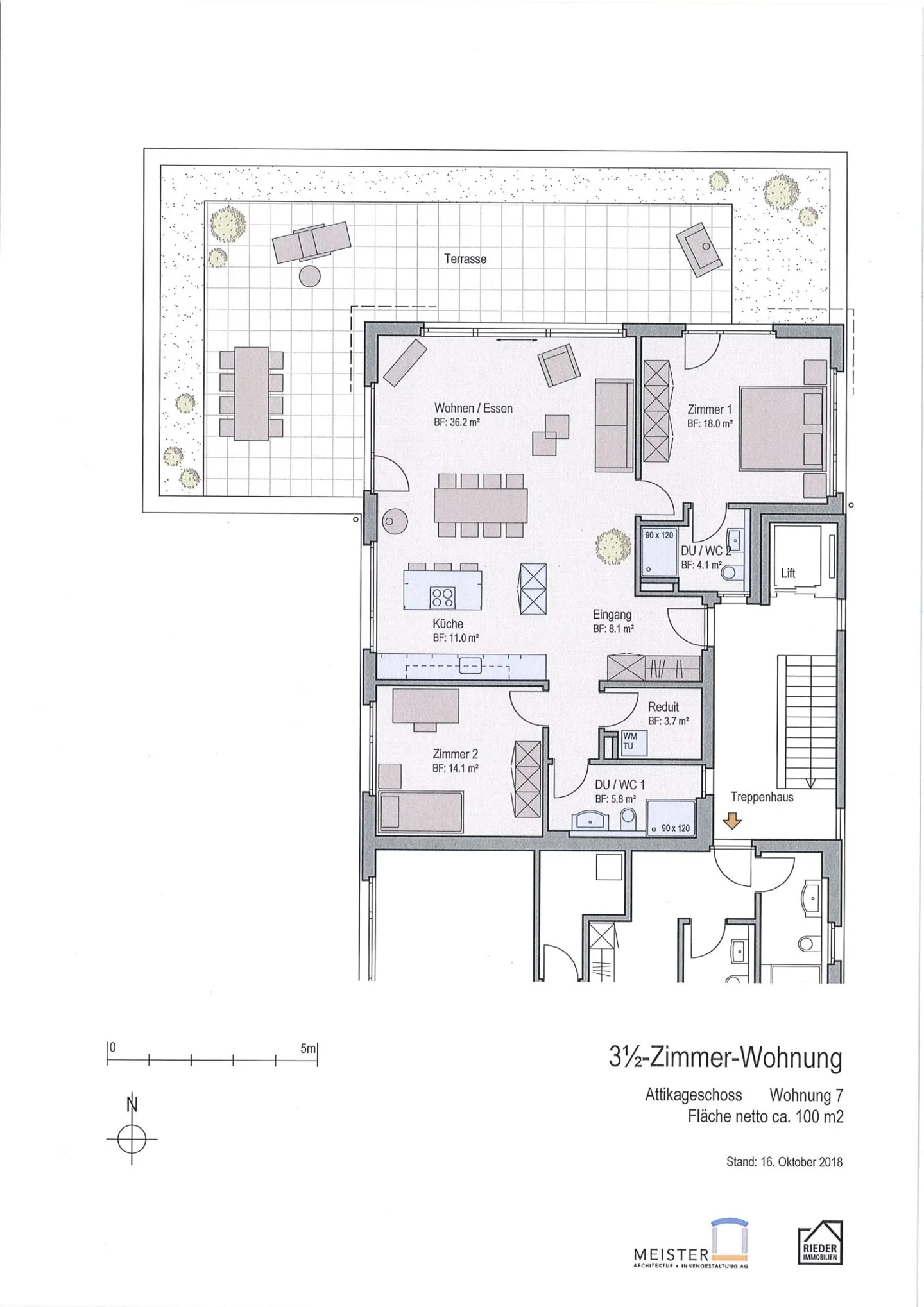 Appartamento attico sensazionale di 3,5 stanze - Foto 11 di 11