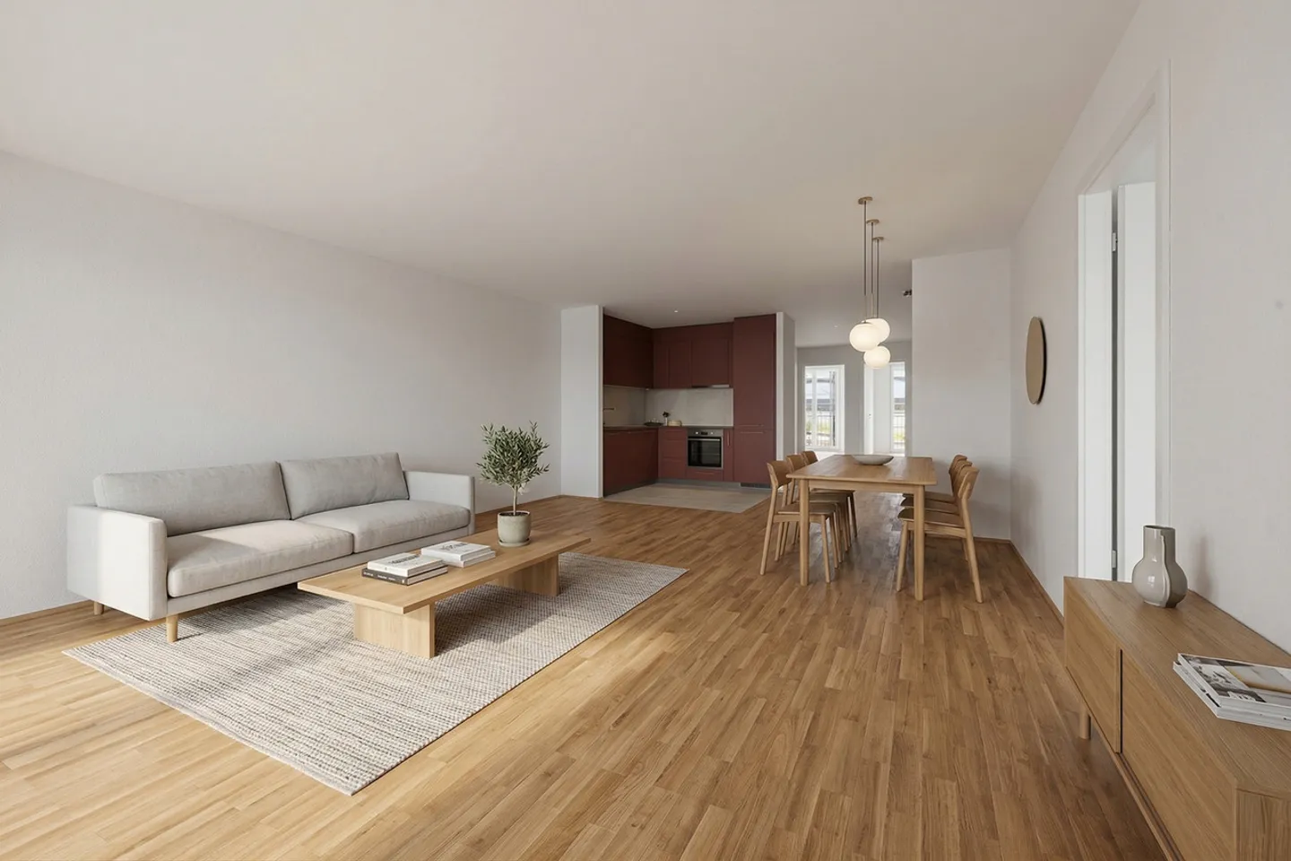 Neue 2,5-Zimmer-Wohnung von 55m², im Dachgeschoss mit Terrasse - Foto 2 von 7