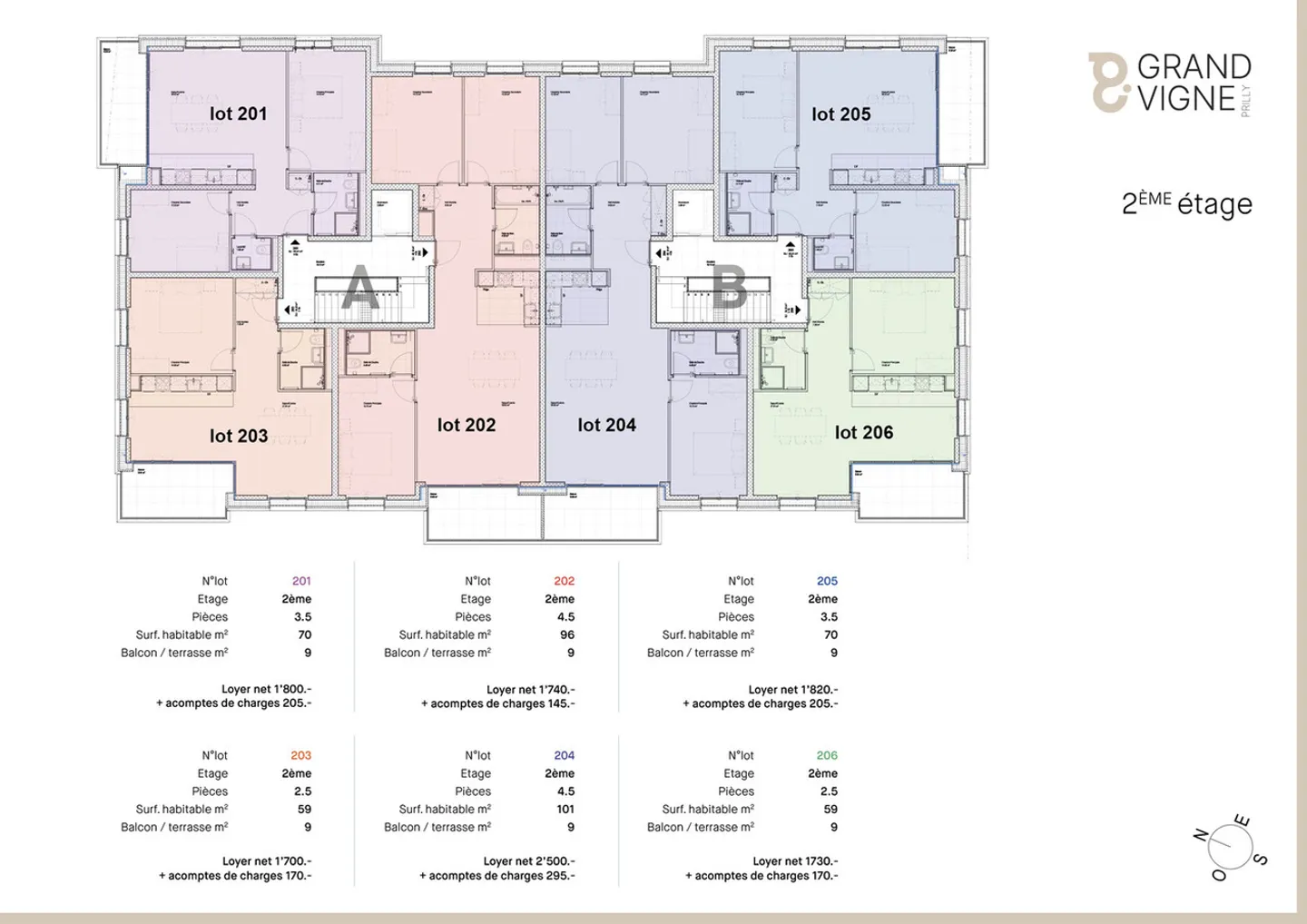 New 3.5 room apartment of 70m² with balcony - Photo 5 of 10