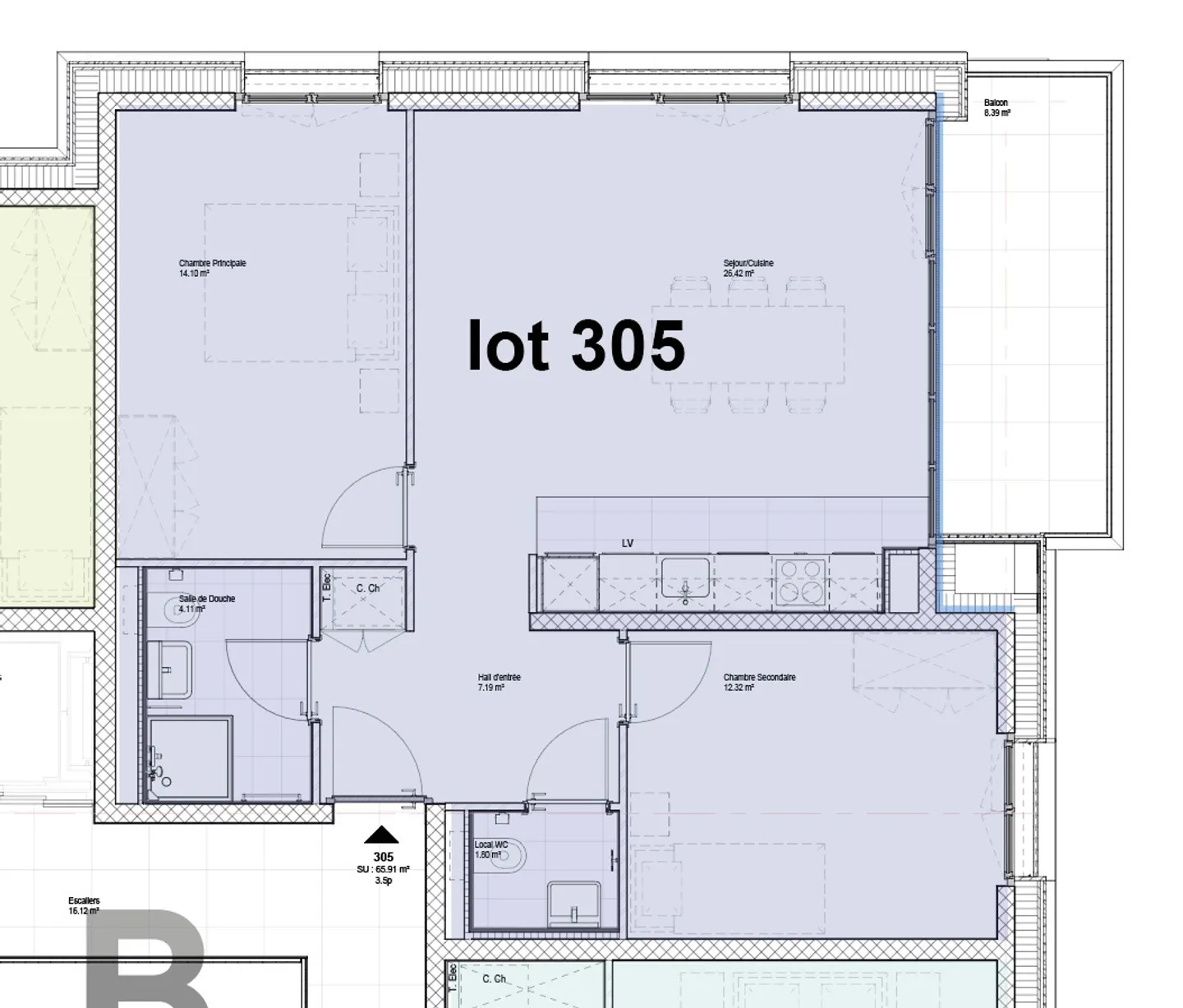 New 3.5 room apartment of 70m² with balcony - Photo 10 of 10