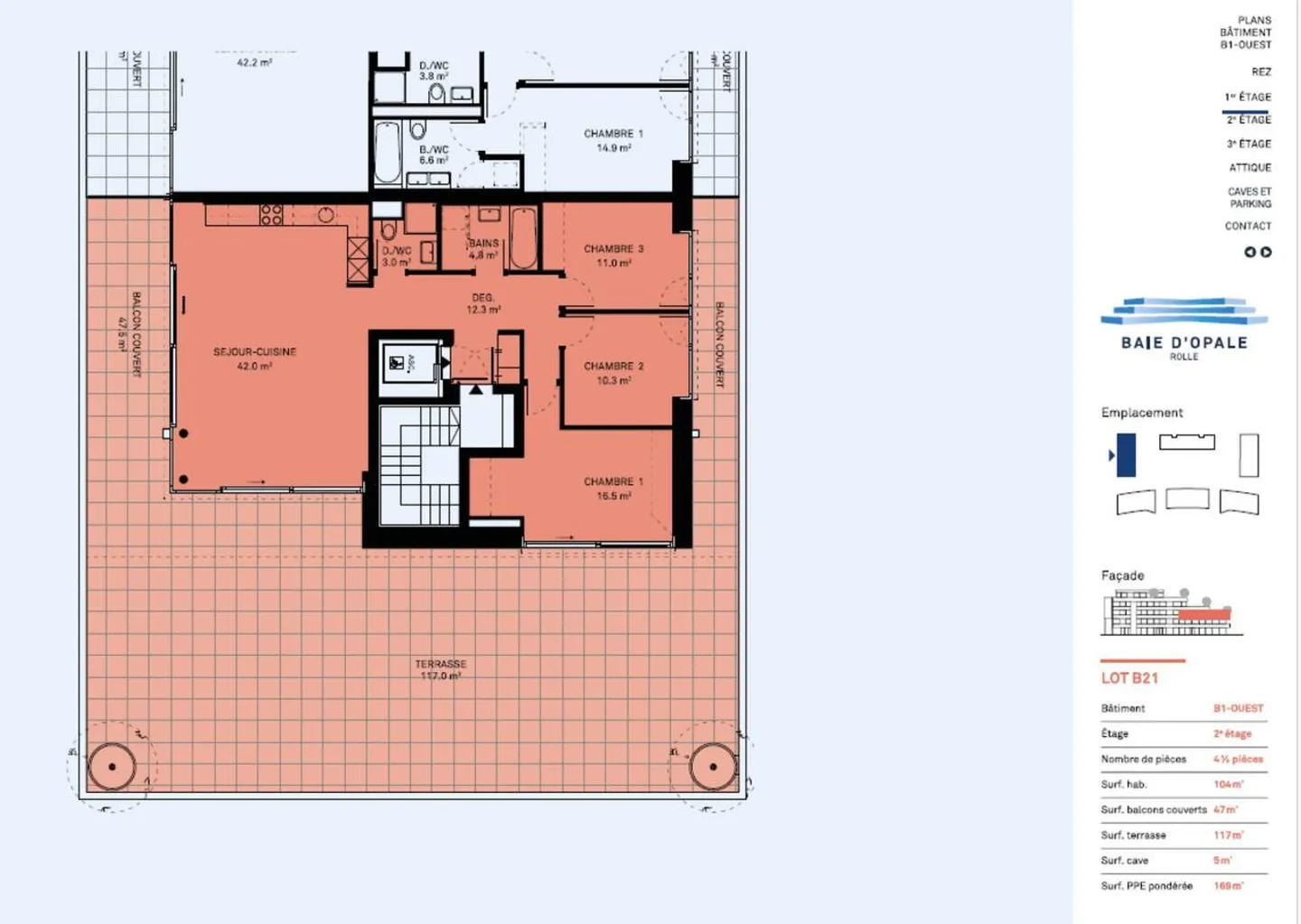 New luxury apartment - 4.5 room corner unit with 164m² terrace - Photo 10 of 11