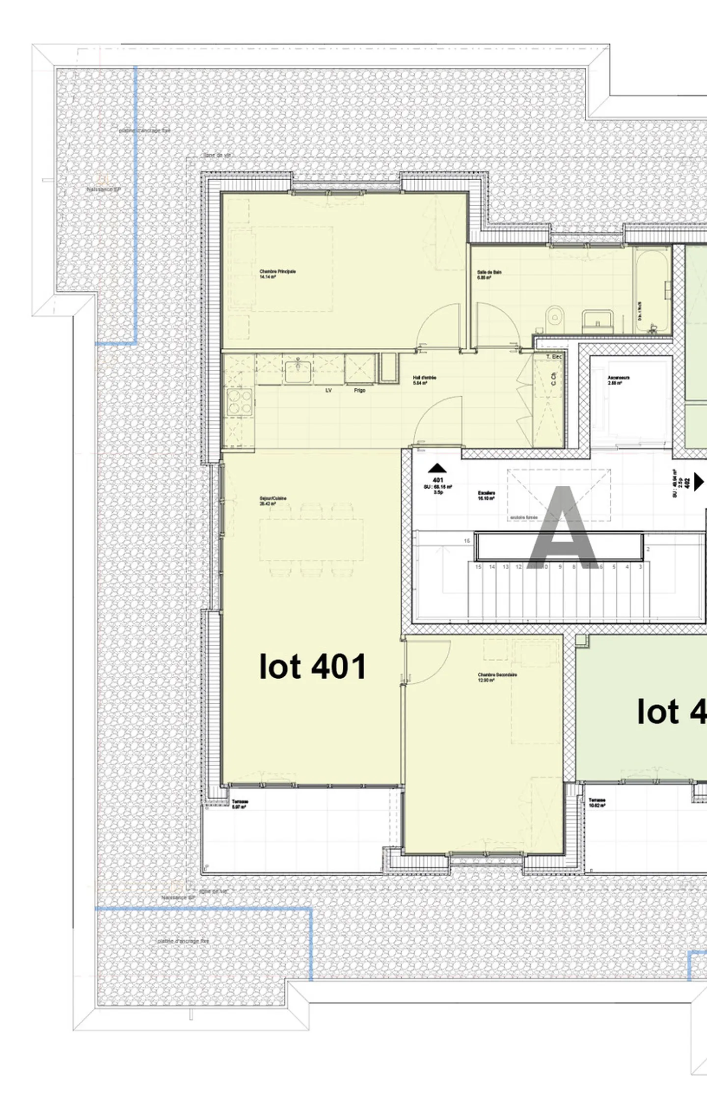 3.5 pièces neufs de 71m², en attique avec terrasse - Photo 6 of 7