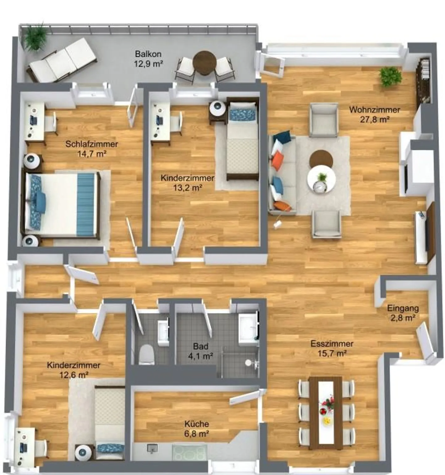 Appartamento 4,5 locali con camino e vista su Gonzen e Pizol - Foto 12 di 12