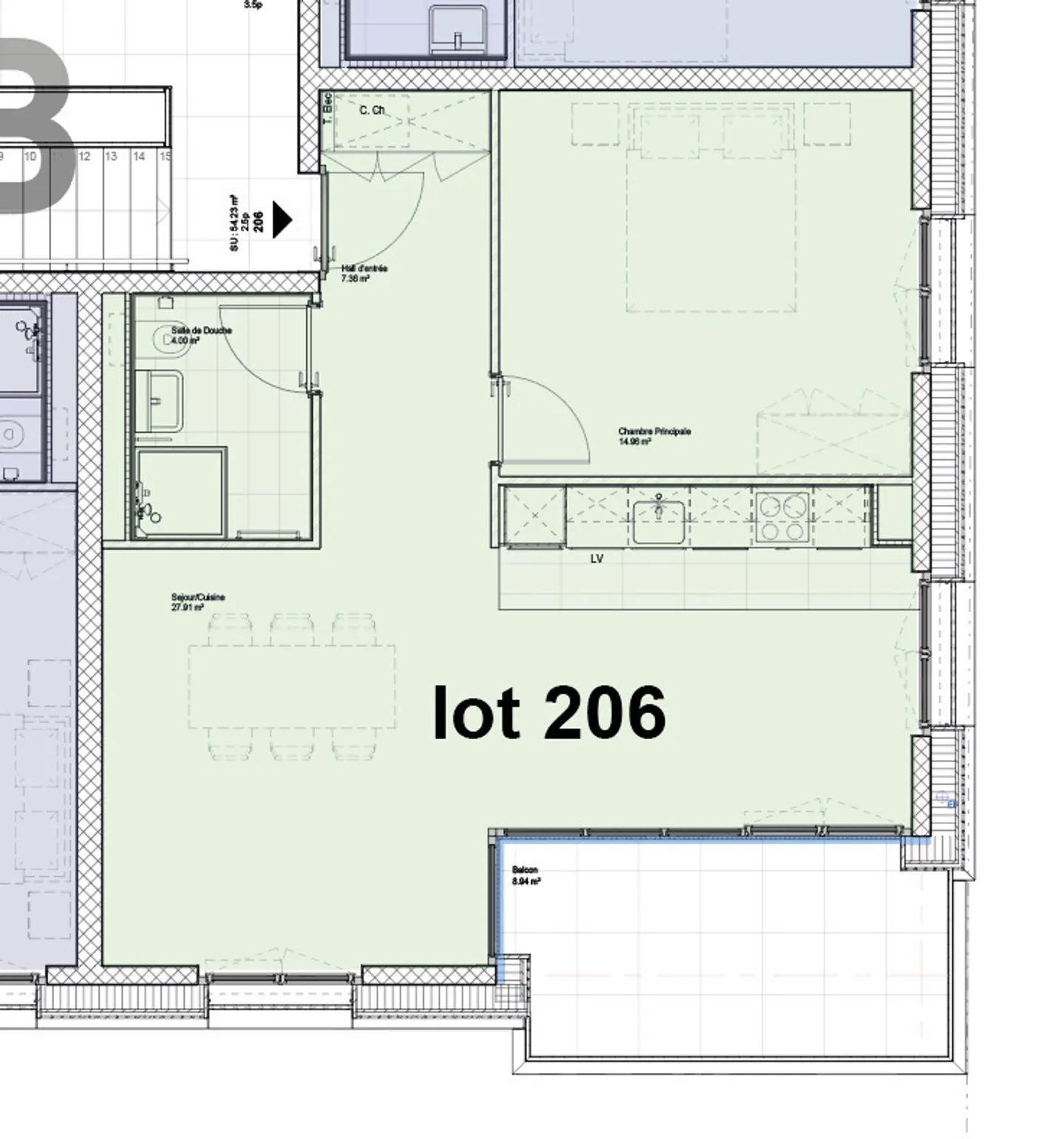 Neue 2,5-Zimmer-Wohnung von 58m² mit Balkon - Foto 7 von 10