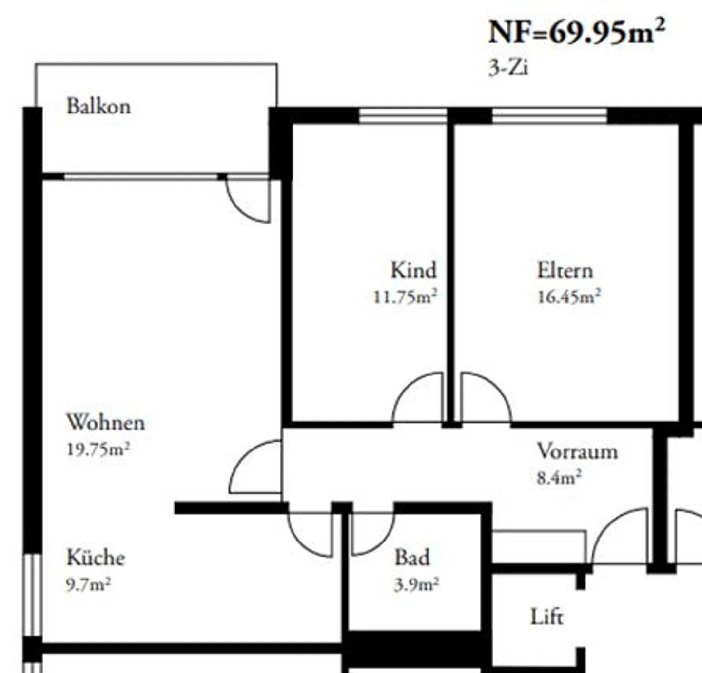 Bright 3-room apartment with balcony - Photo 9 of 9