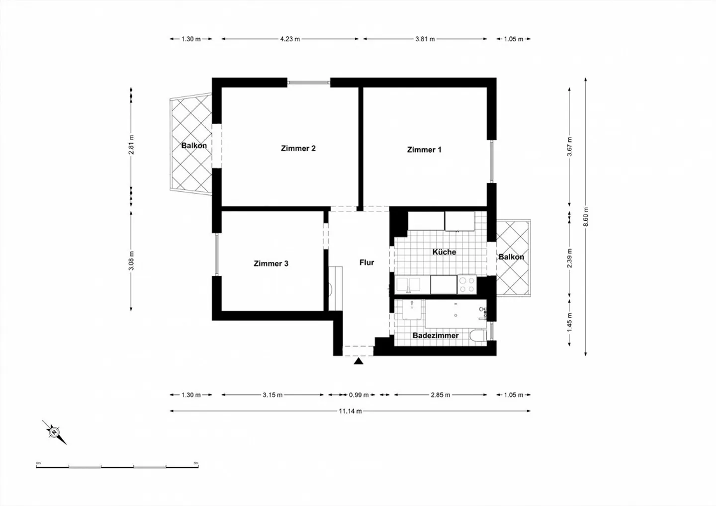 Au cœur de Zurich - Charmant appartement 3 pièces près de Lochergut - Photo 9 sur 9