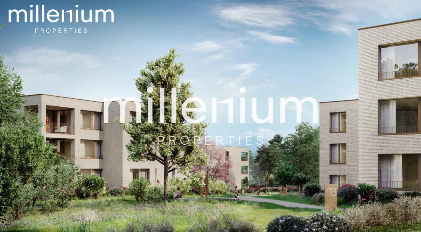 Außergewöhnliche möblierte Neubauwohnung mit Loggia und freiem Blick - Foto 7 von 7