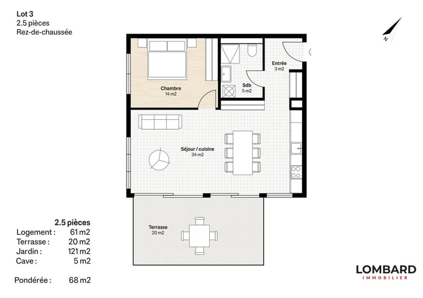 ***VERKAUFT*** Neue 2,5-Zimmer-Wohnung im Erdgeschoss - Foto 6 von 6