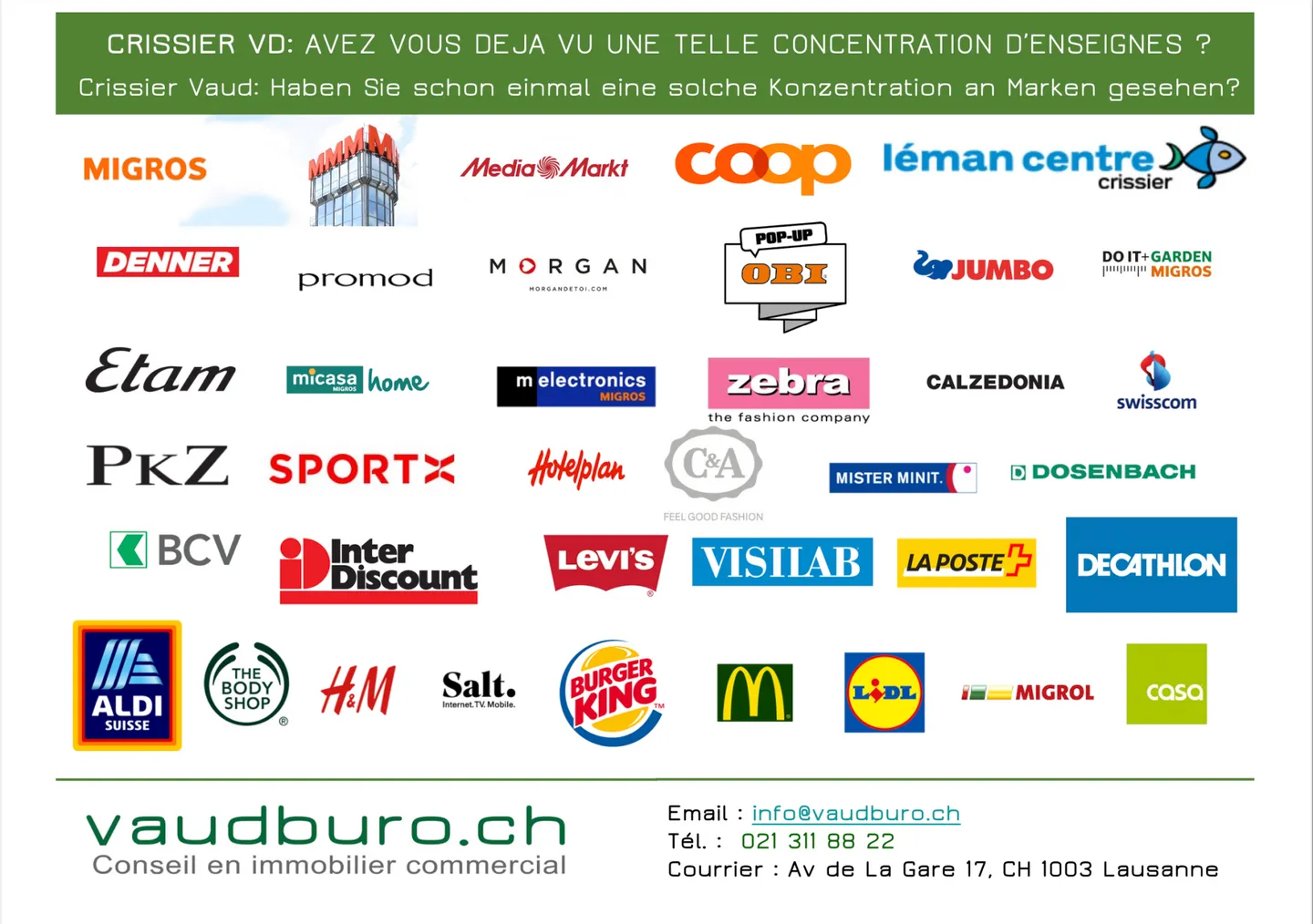 Crissier Bussigny - Superbe surface commerciale - Photo 1 sur 2