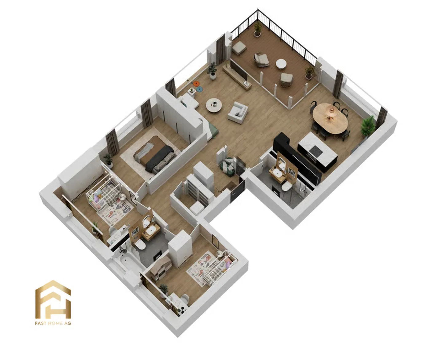 Appartement de 4,5 pièces de haute qualité au 2ème étage à Ried-Brig - Photo 11 sur 13