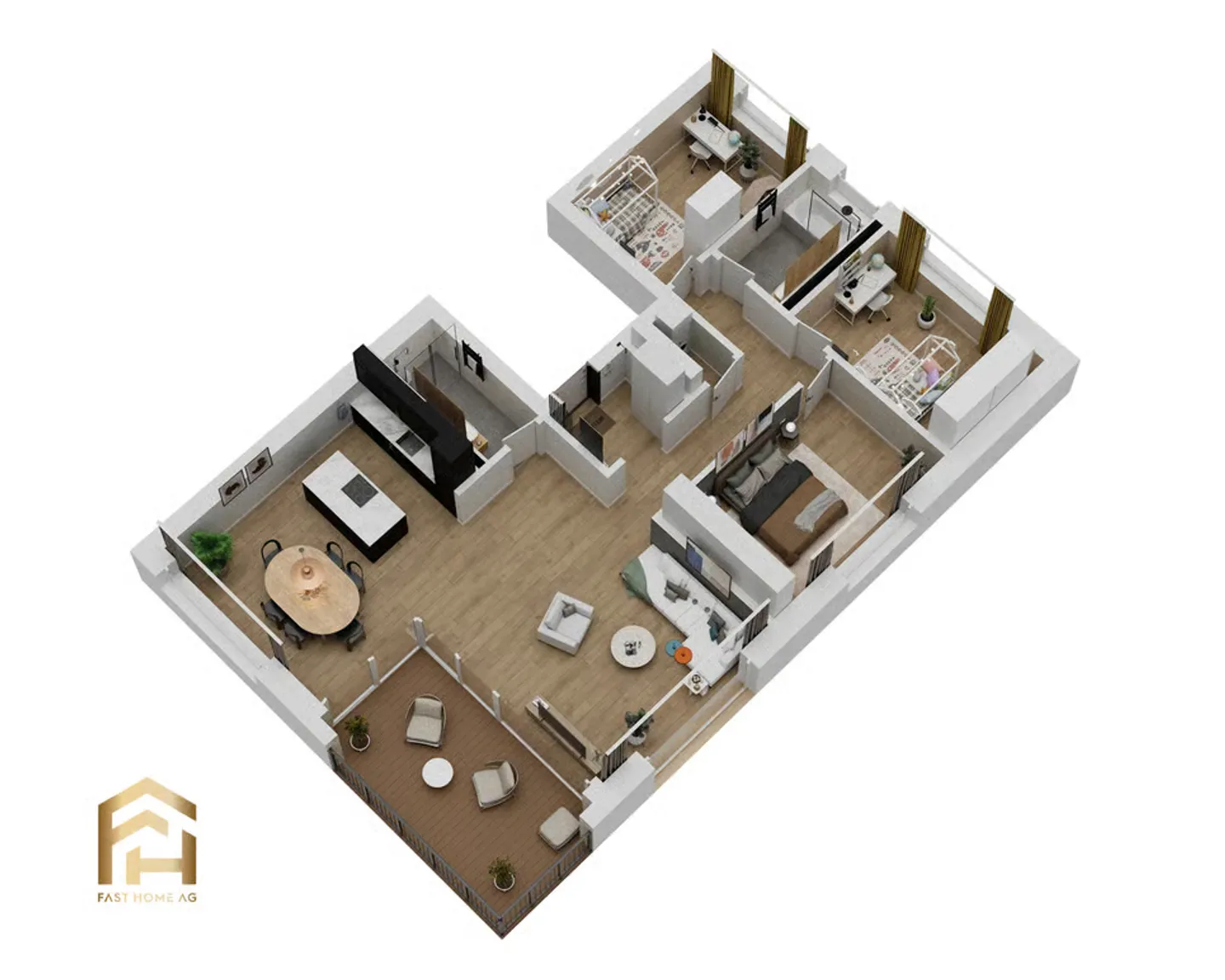 Appartement de 4,5 pièces de haute qualité au 1er étage à Ried-Brig - Photo 9 sur 13