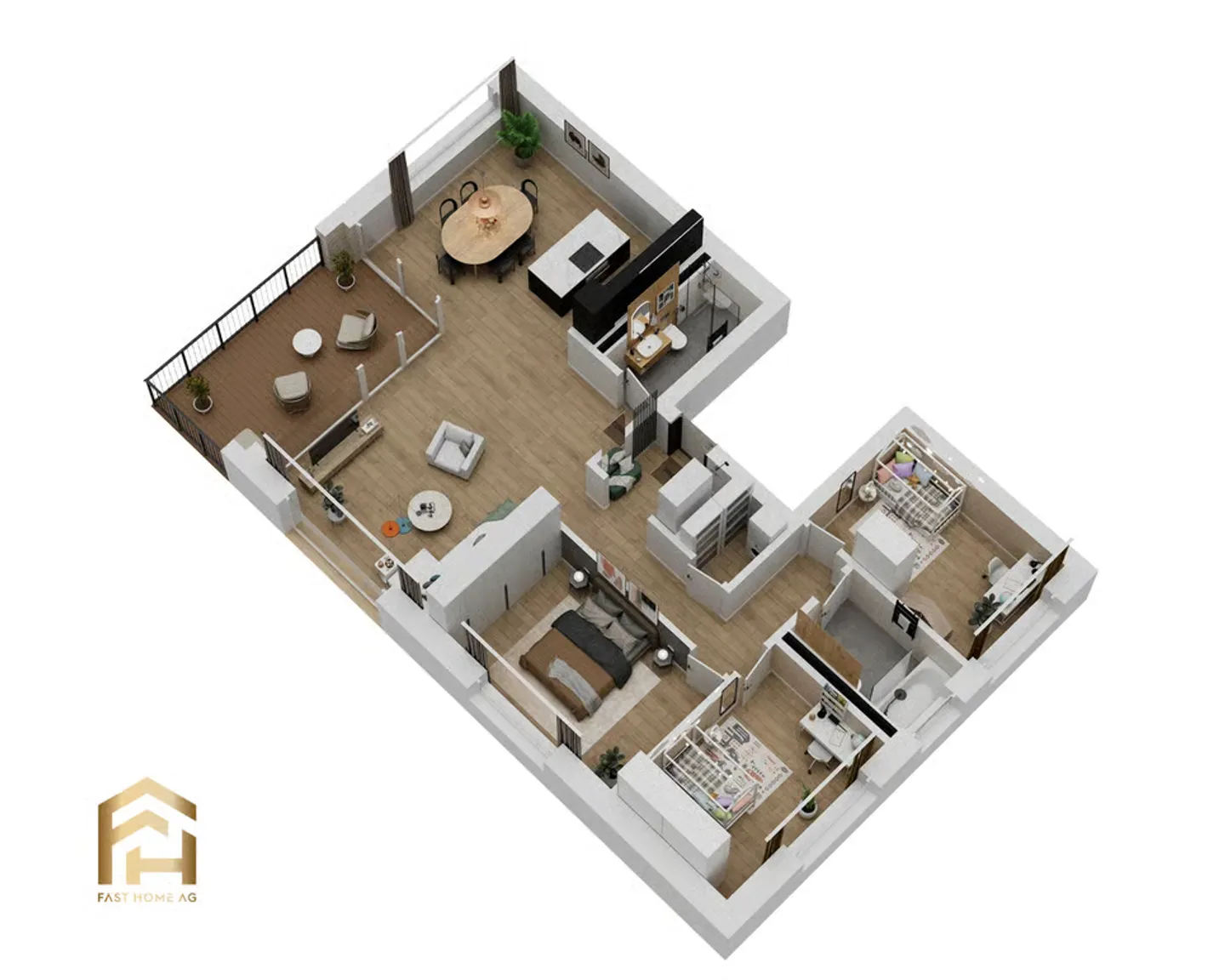 Appartement de 4,5 pièces de haute qualité au 1er étage à Ried-Brig - Photo 10 sur 13