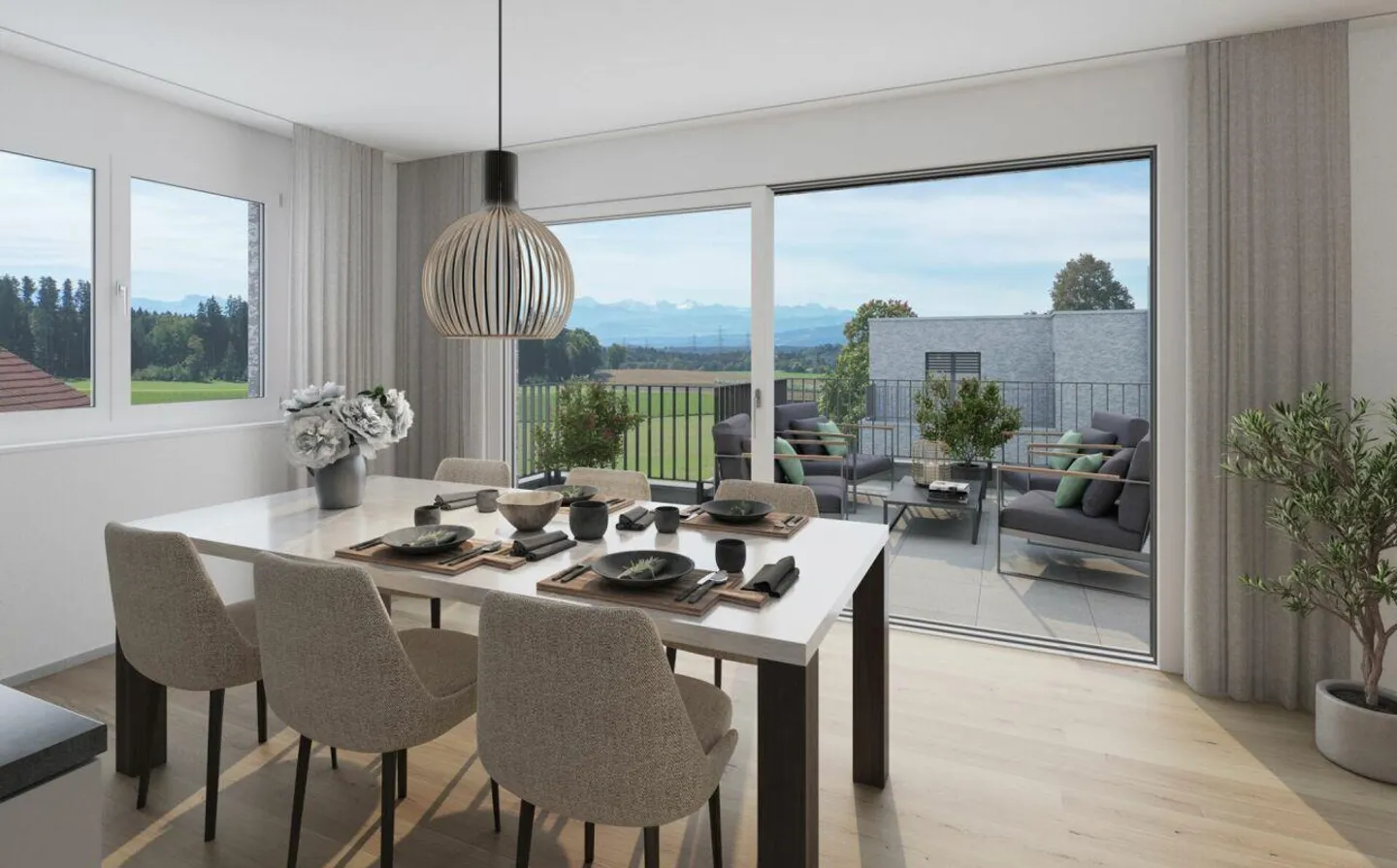 Ruhe, Sonne und Weitblick: komfortables Neubauwohnen «i de Breiti» - Foto 2 von 6