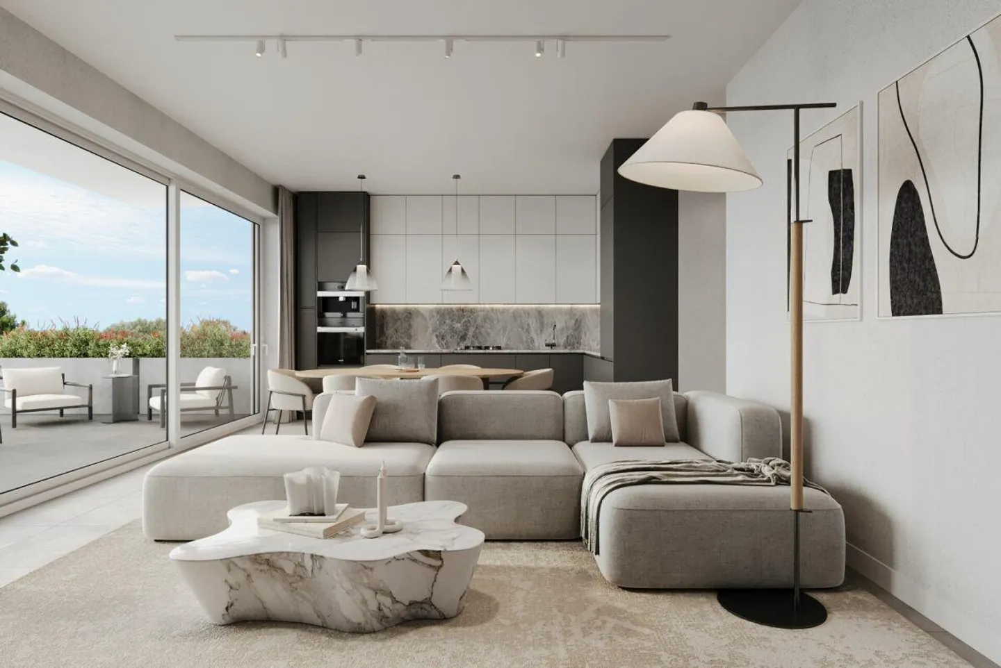 Appartement avec 3,5 pièces au rez-de-chaussée avec jardin - Photo 2 sur 9