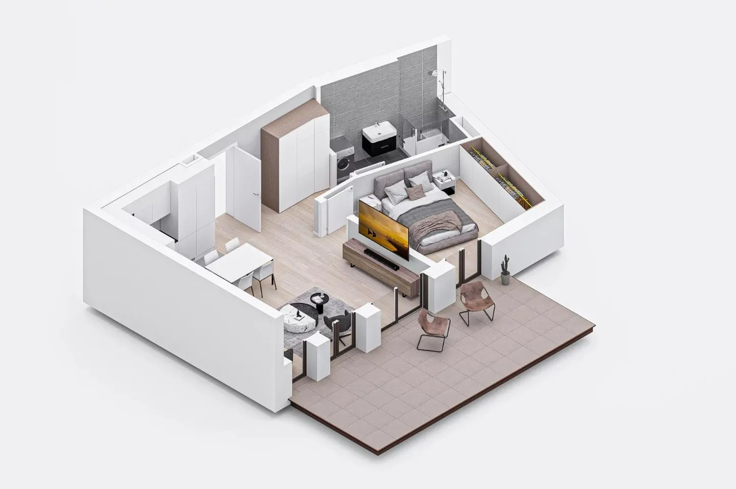 Modernes Appartement mit Flussblick - Foto 6 von 7