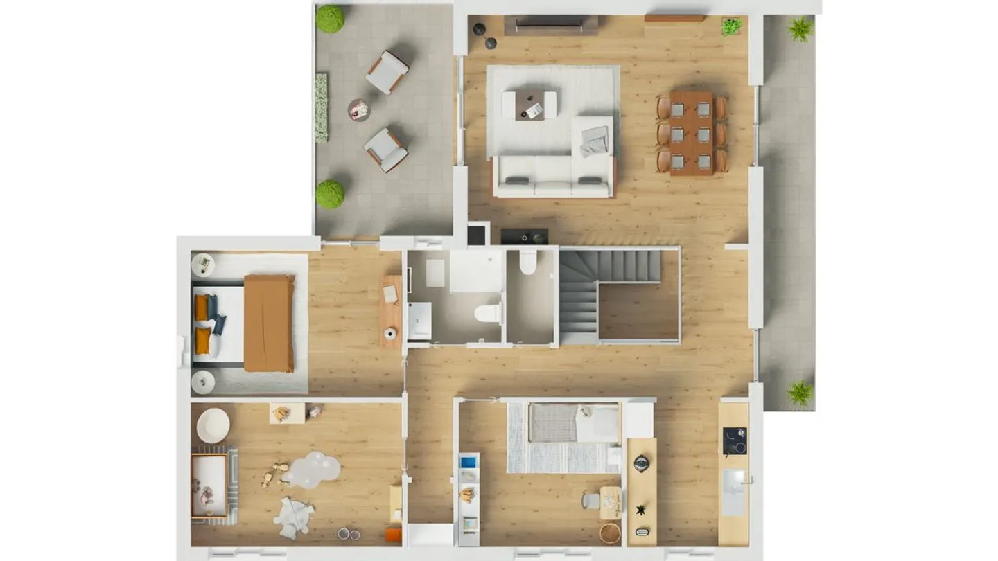 Appartamento attico ristrutturato di 4,5 locali con 2 terrazze - Foto 8 di 8