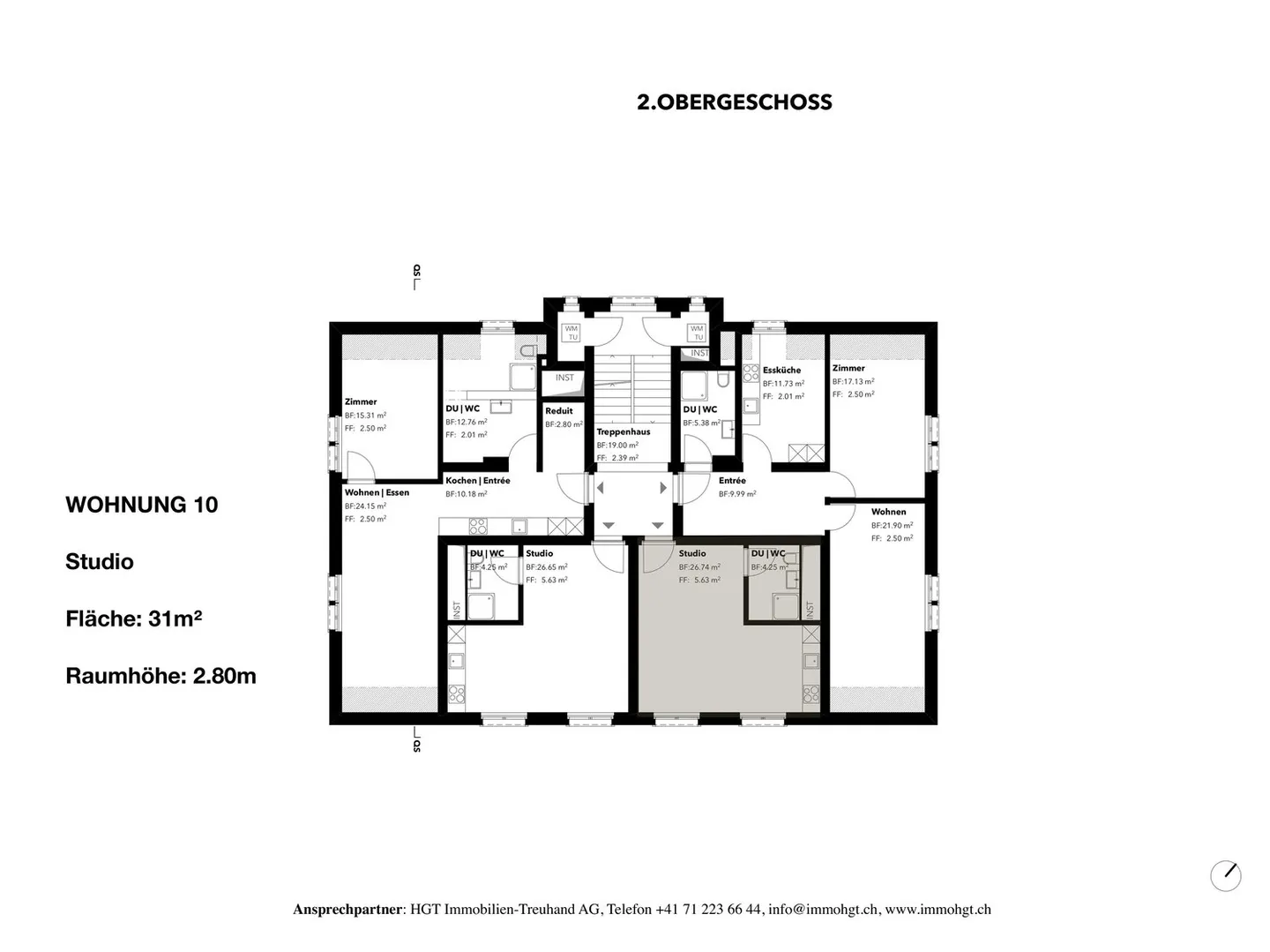 Charmante Moderne Studiowohnung - Foto 12 von 12