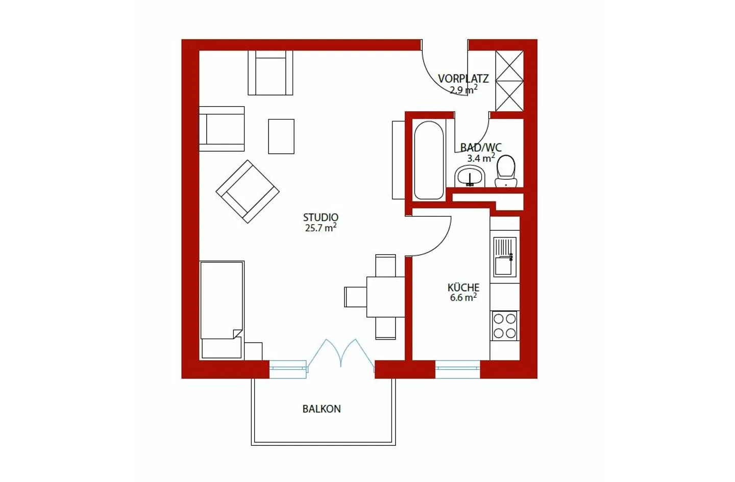 Charming apartment near SBB - Photo 5 of 5