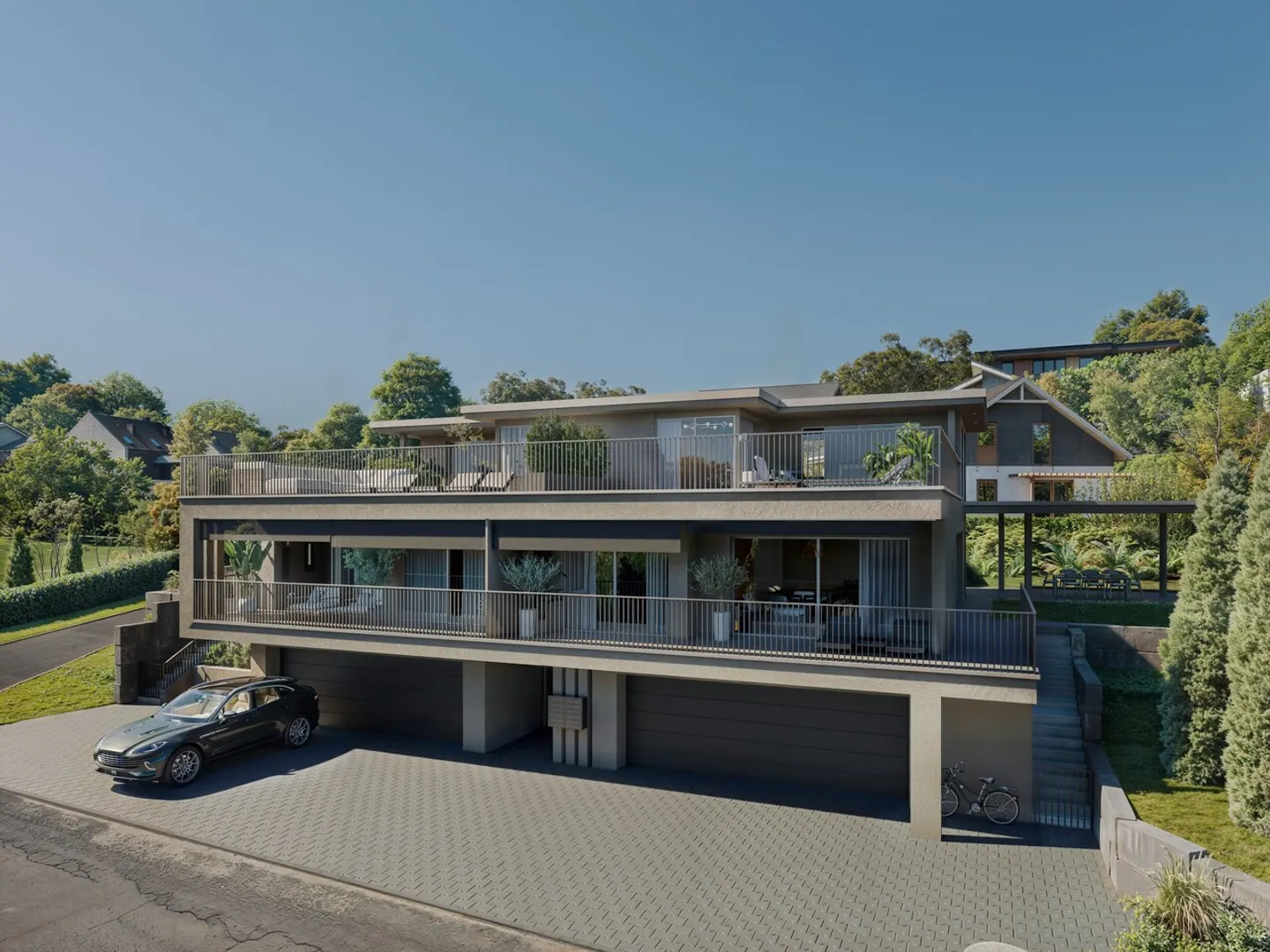 Residential enjoyment in elevated location - New 5 ½ room semi-detached houses (A) in Wohlen - Photo 1 of 6
