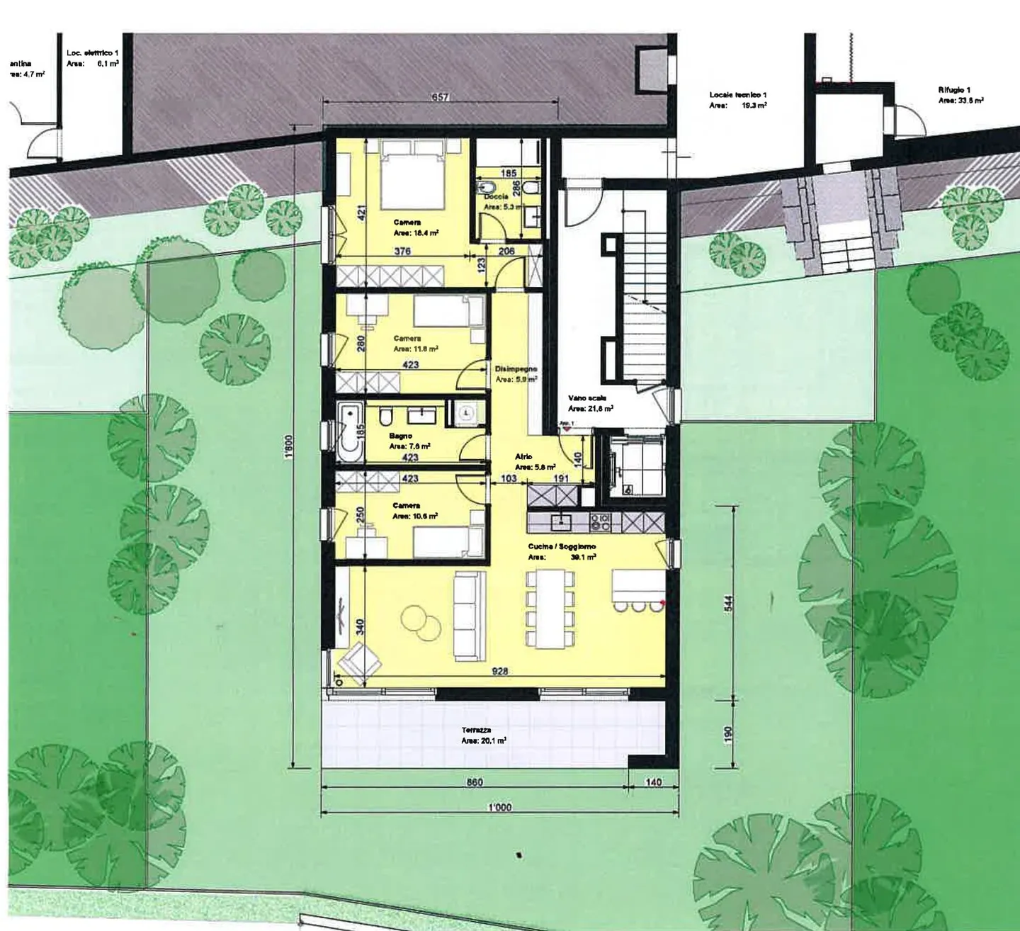 4,5 Zimmer mit privatem Garten in der neuen Residenza Julia in Lumino - Foto 11 von 11