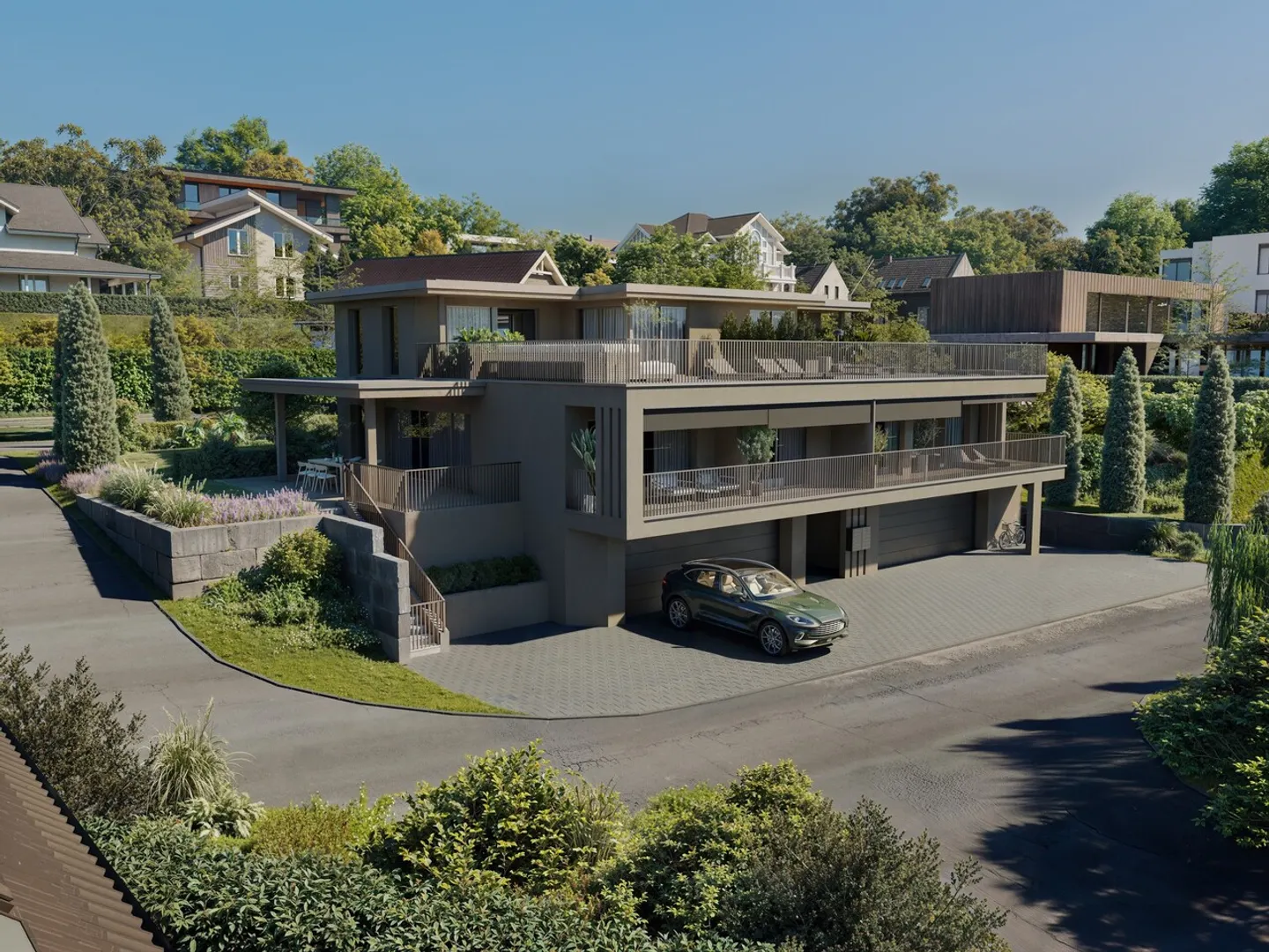Residential enjoyment in elevated location: New 5 ½ room semi-detached houses (B) in Wohlen - Photo 1 of 6