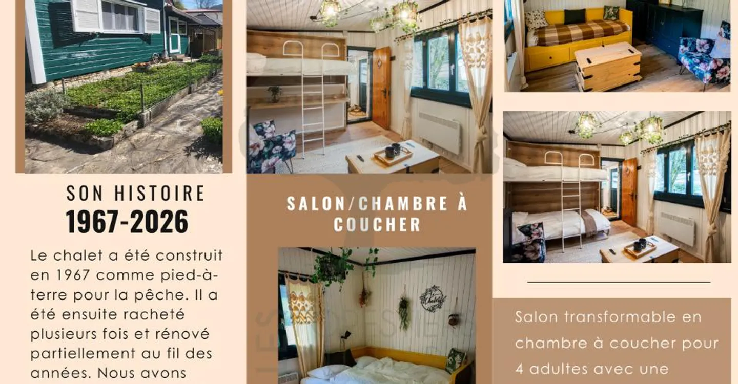 Ein wahres Refugium am Doubs, renoviertes Chalet mit nordischer Badewanne - Foto 12 von 13
