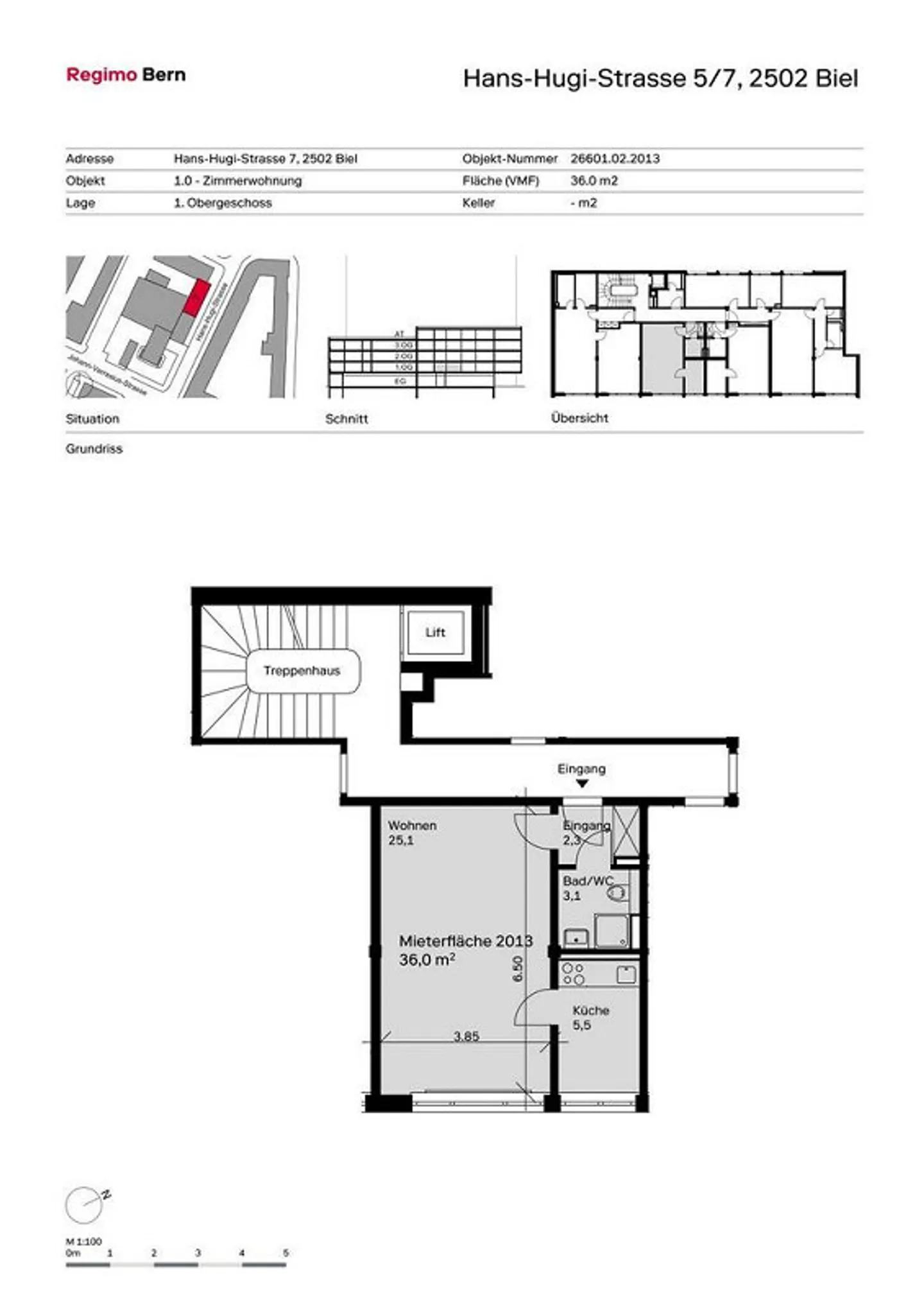 RENT WITHOUT DEPOSIT - Living in the center of Biel - Photo 5 of 6