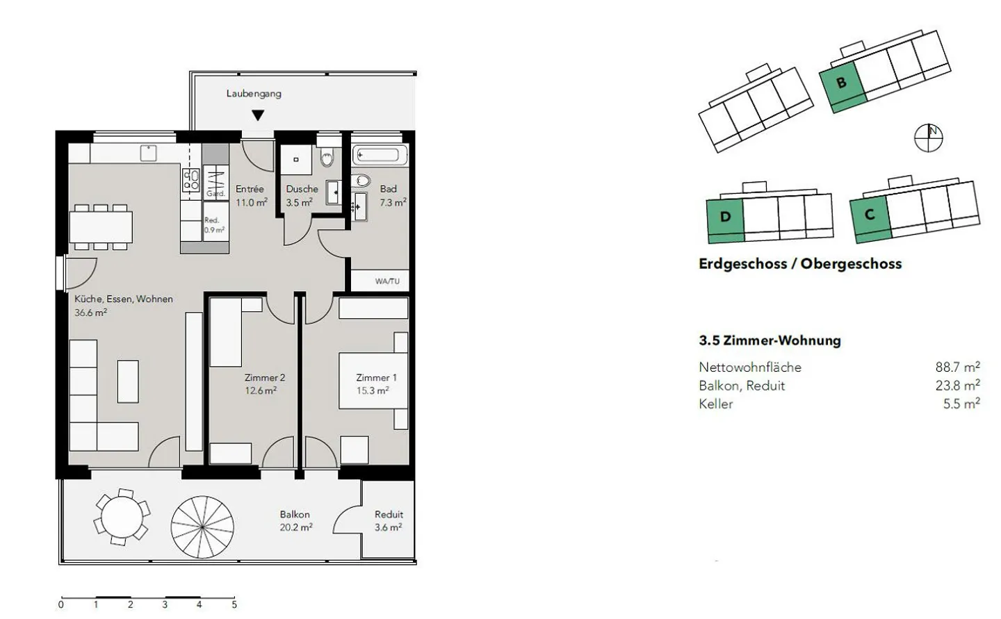 Stilvolle Familienwohnung - Foto 2 von 7
