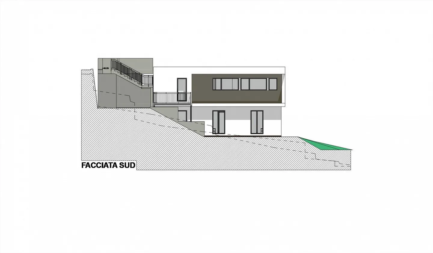 PROJET APPROUVÉ POUR UNE VILLA MODERNE DE 4,5 PIÈCES À GNOSCA - Photo 6 sur 7