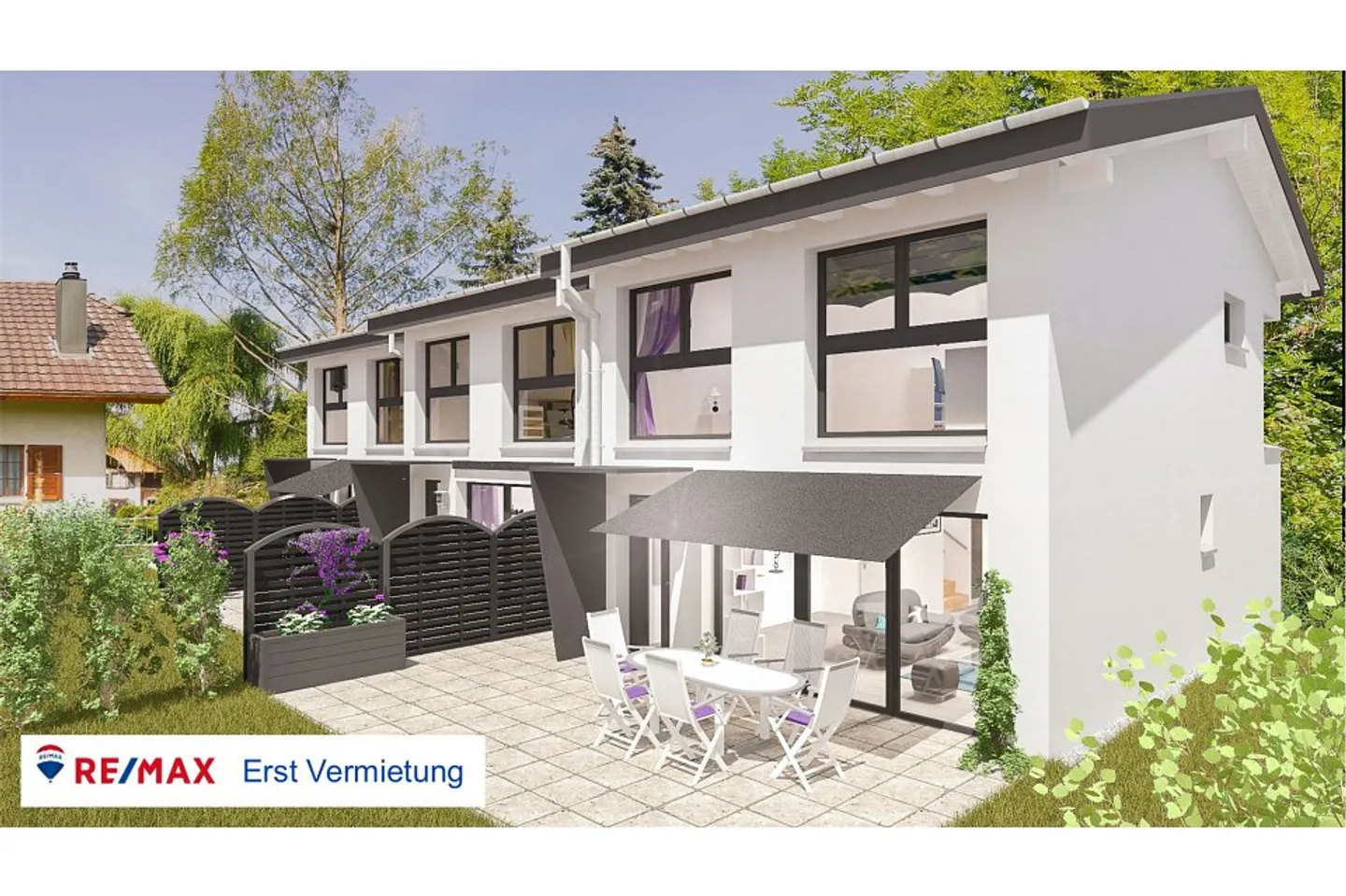 Modern, practical new row house in Münchenwiler (corner house) - Photo 1 of 9