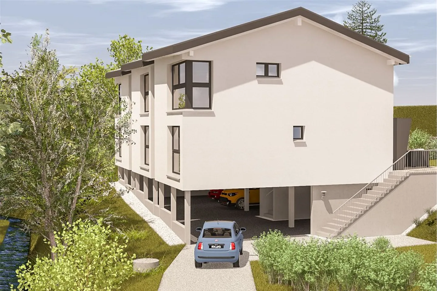 Modern, practical new row house in Münchenwiler (corner house) - Photo 2 of 9