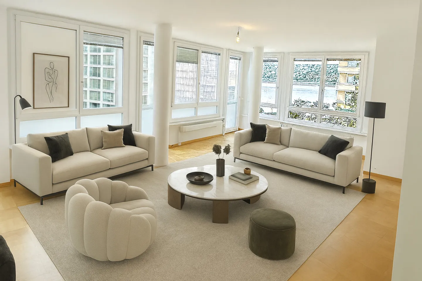 Moderne 5-Zimmer-Wohnung im Herzen von Pâquis, Genf - Foto 1 von 7