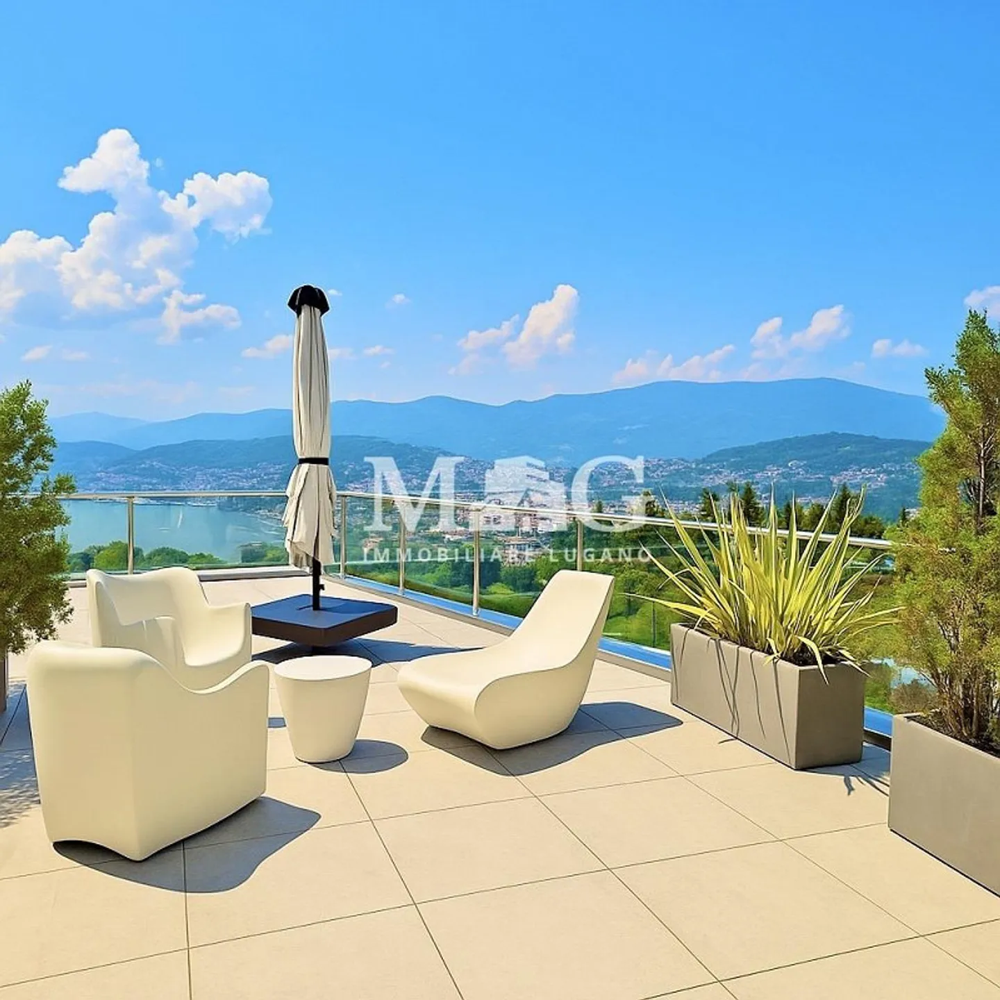 Lugano, Castagnola: Moderne Villa mit Pool und Seeblick - Foto 6 von 17