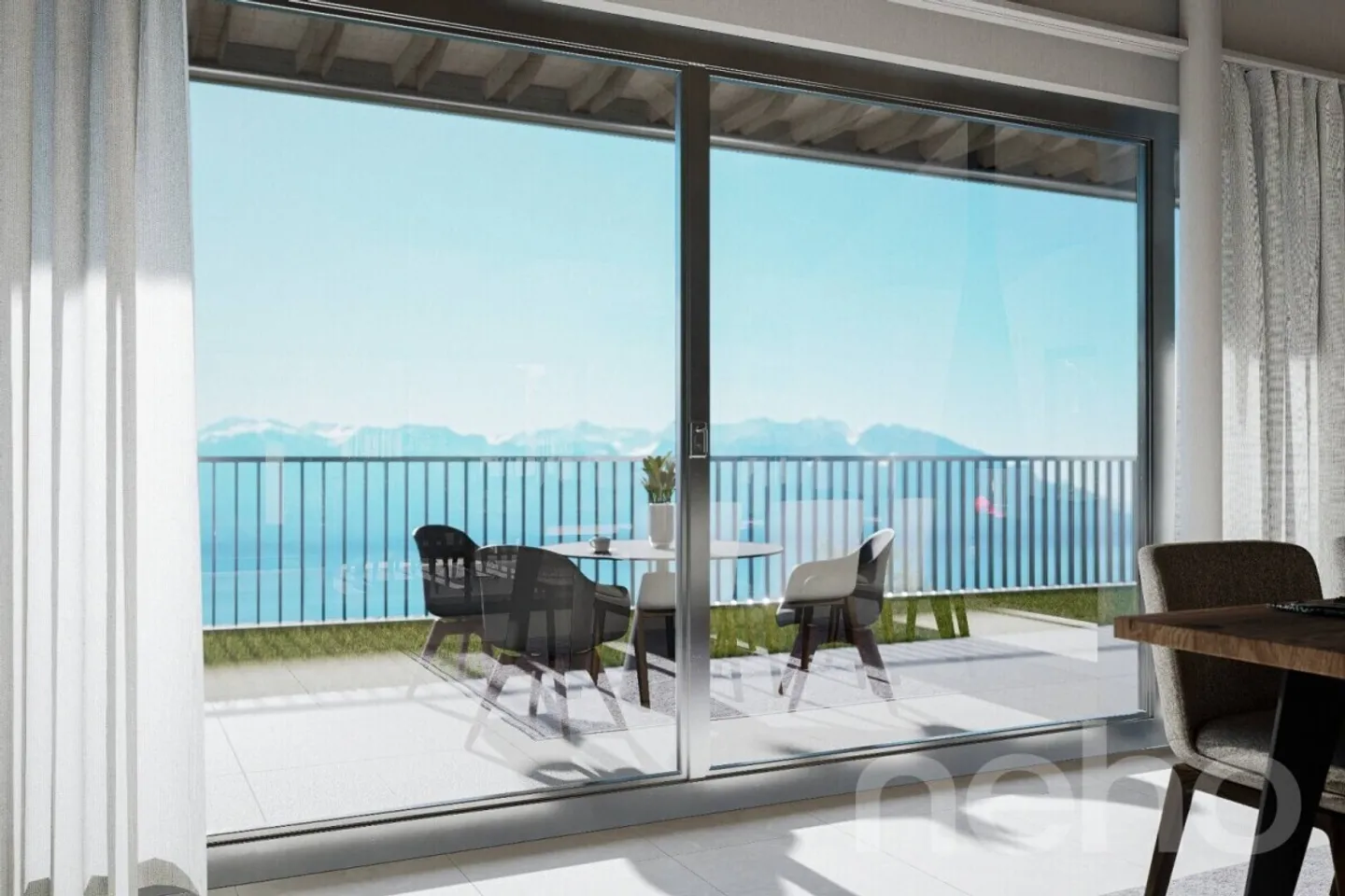 CHEXBRES ? VILLA CONTEMPORANEA CON VISTA MOZZAFIATO SUL LAGO DI GINEVRA - Foto 4 di 12