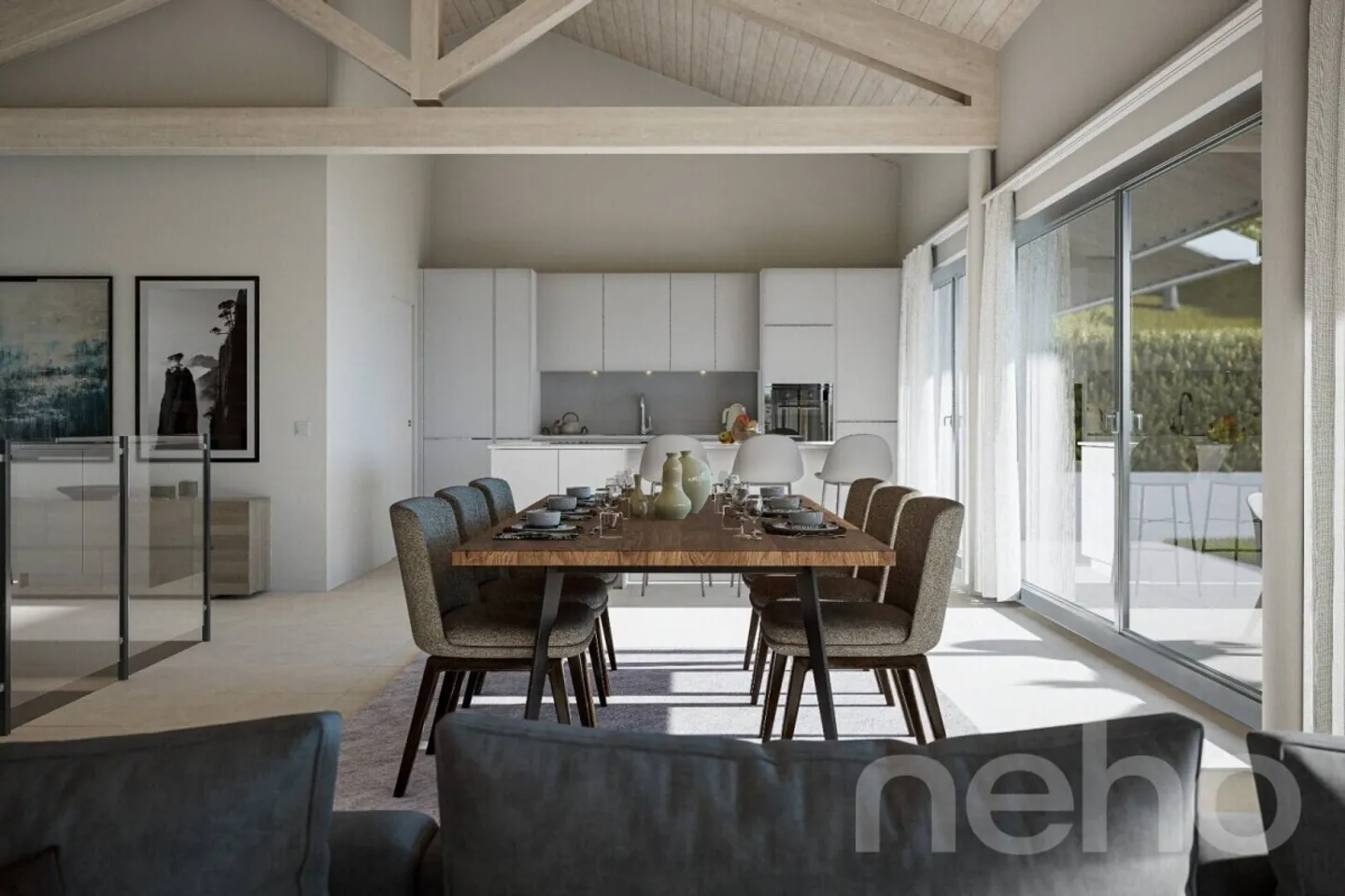 CHEXBRES ? VILLA CONTEMPORANEA CON VISTA MOZZAFIATO SUL LAGO DI GINEVRA - Foto 5 di 12