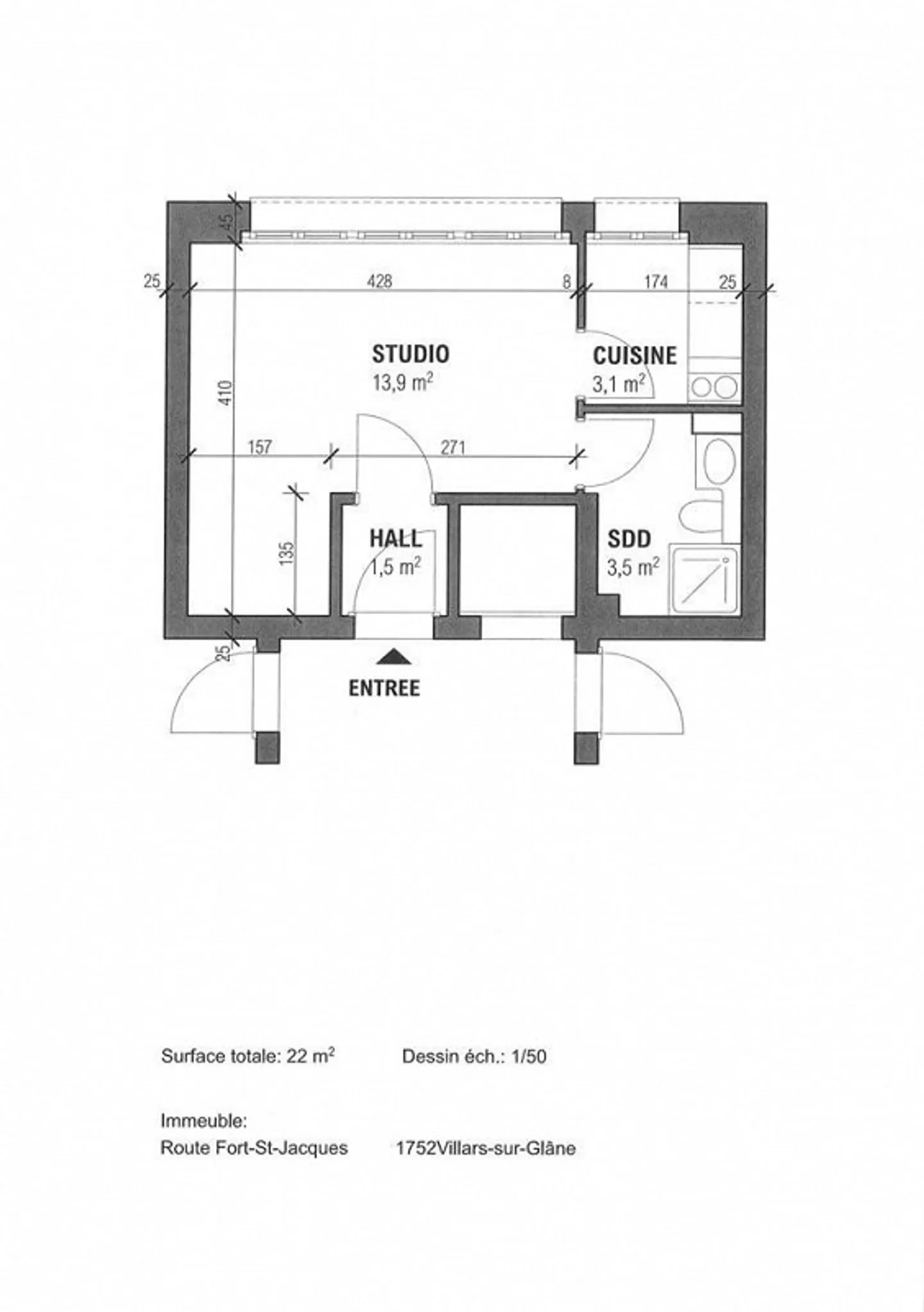 Charmant studio avec jolie vue - Photo 7 sur 7