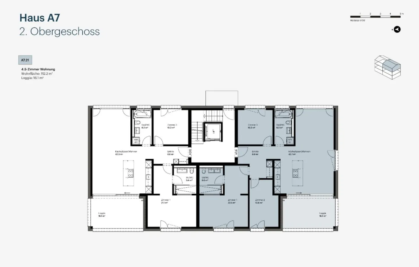 PRIMA OCCUPAZIONE - Appartamento attico elegante di 4,5 stanze - Foto 8 di 8