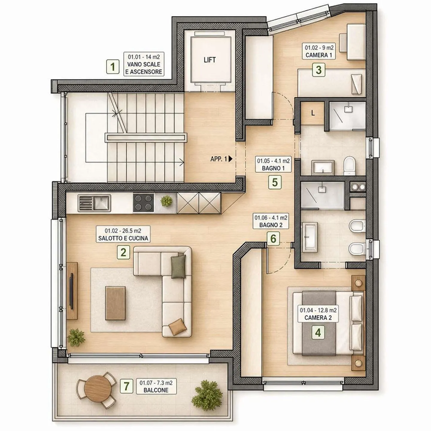 Appartements neufs à Viganello - Photo 6 sur 6