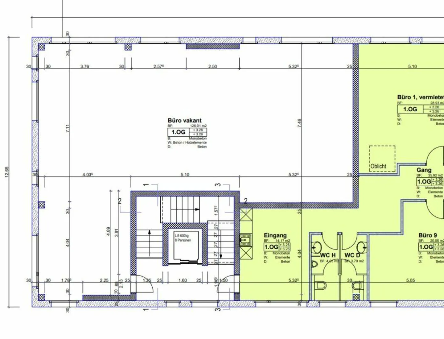 Spazio commerciale attraente al 1° piano di 126m2 in affitto - Foto 7 di 7