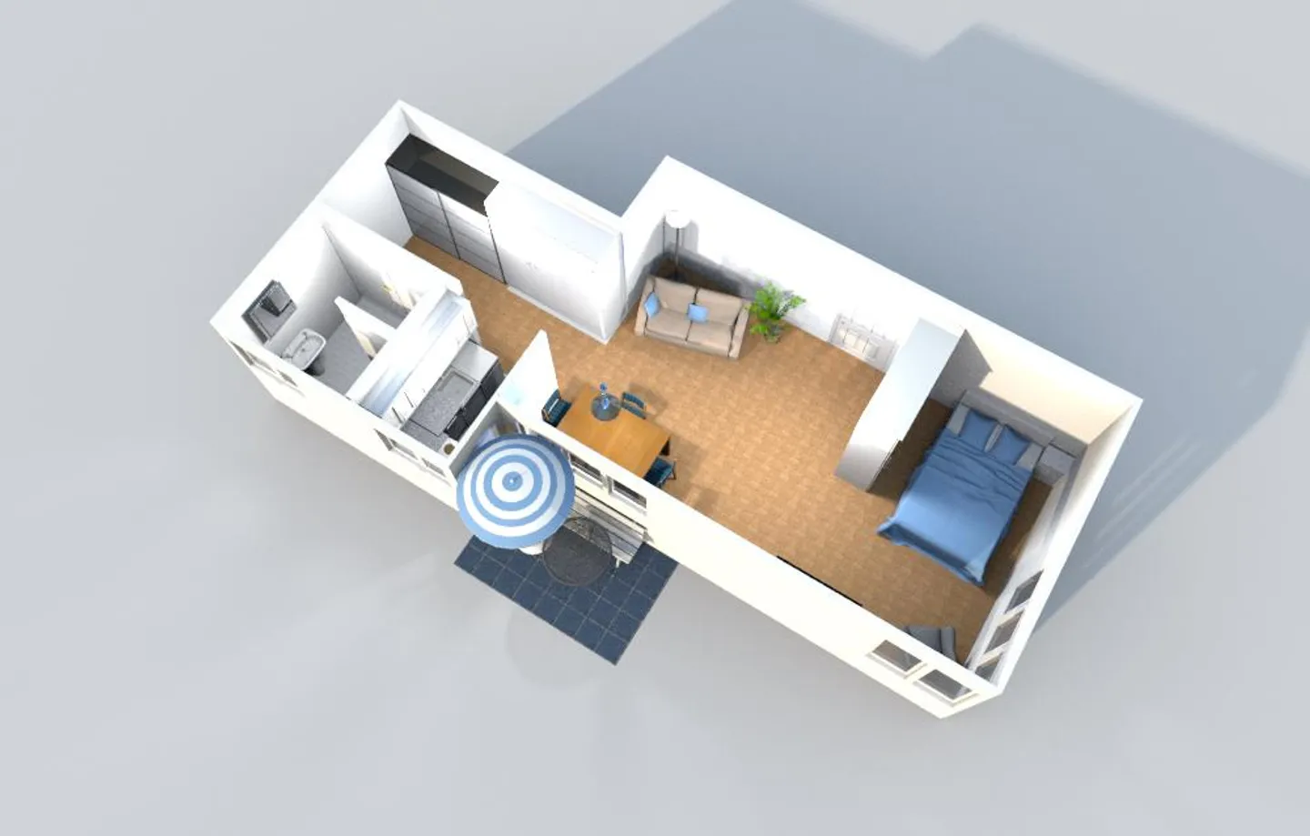 Appartement rénové de 1,5 pièce avec espace jardin et place de parking - Photo 9 sur 9