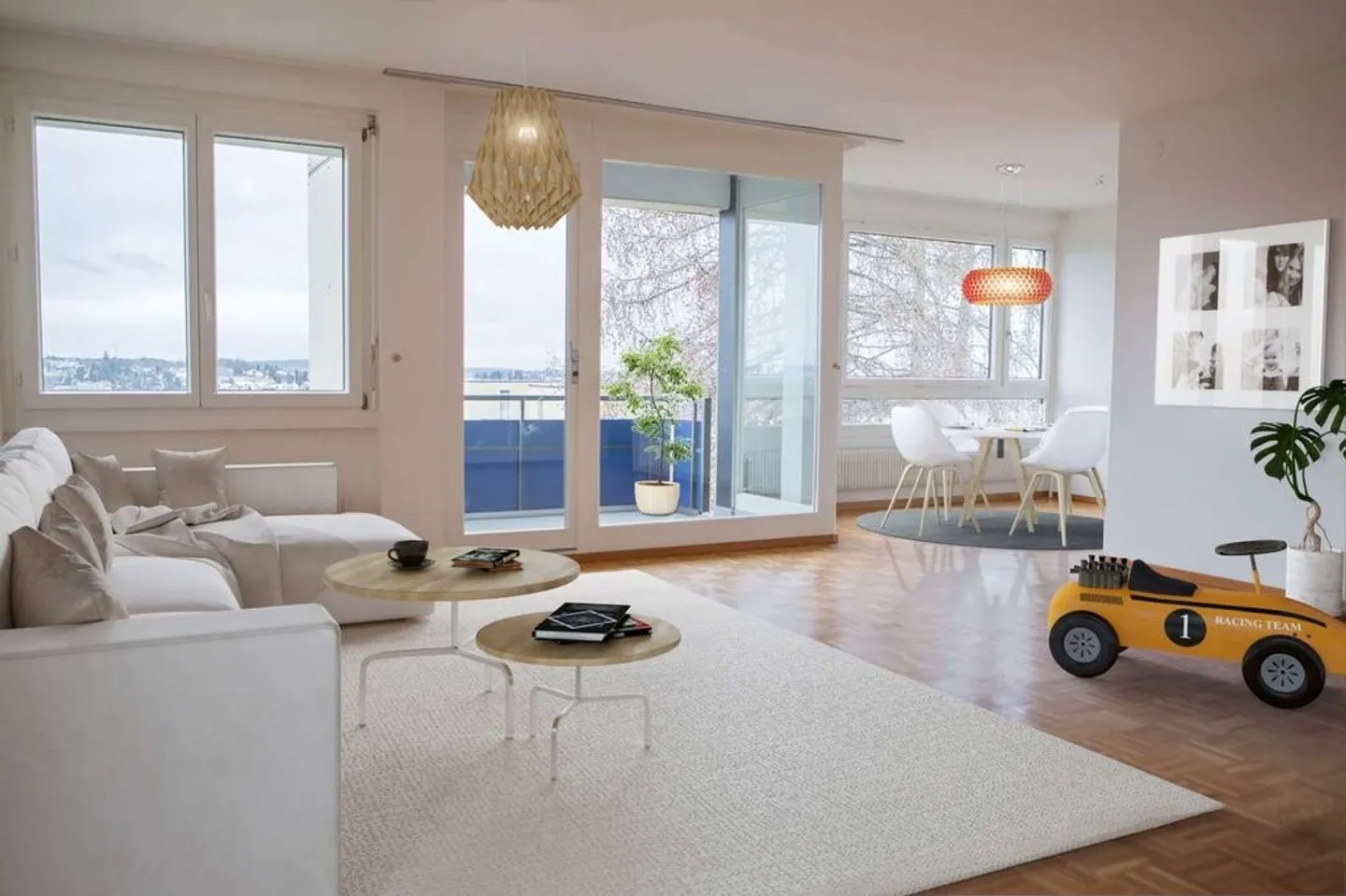 Appartement spacieux dans les hauteurs de Fribourg !! - Photo 2 sur 8