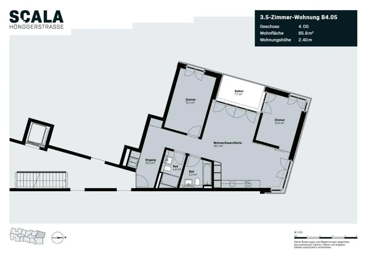 Prima locazione: Bellissimo appartamento di 3,5 stanze a partire dal 1.04.2026 - Foto 1 di 1