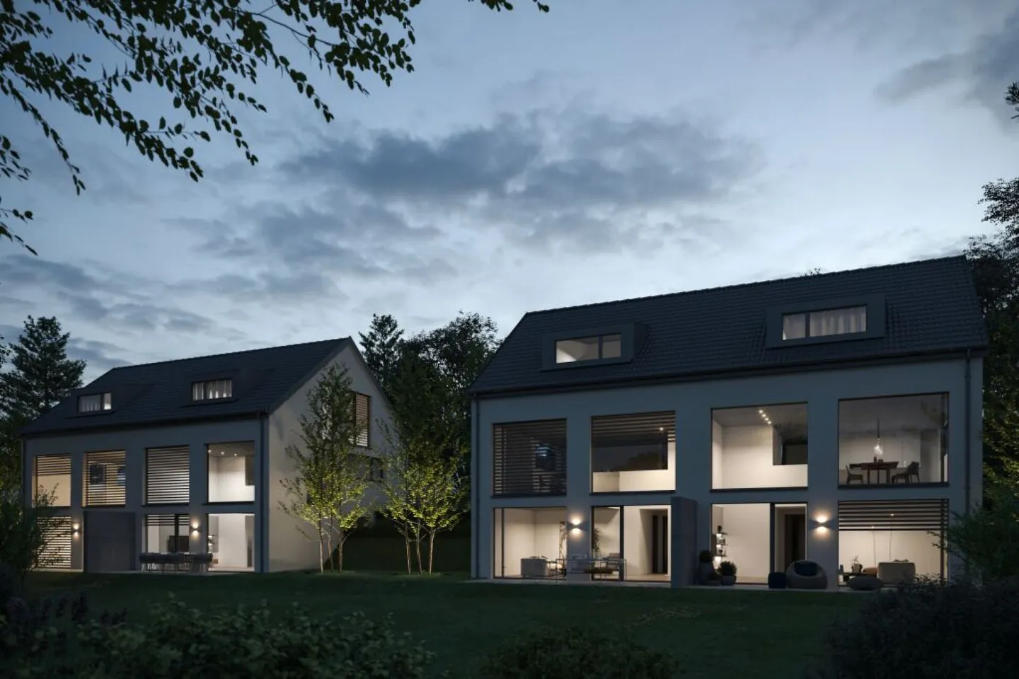 Modernes Doppelhaus in Hochwald - Foto 1 von 8