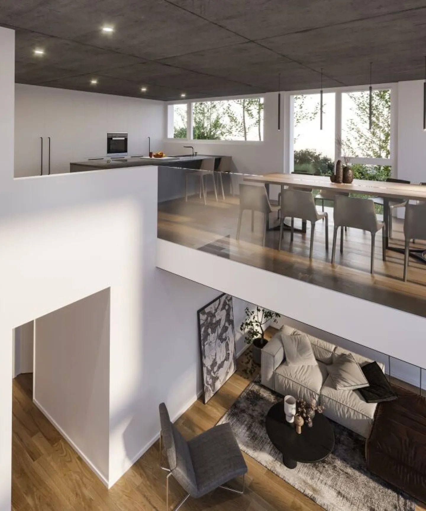 Modernes Doppelhaus in Hochwald - Foto 6 von 8