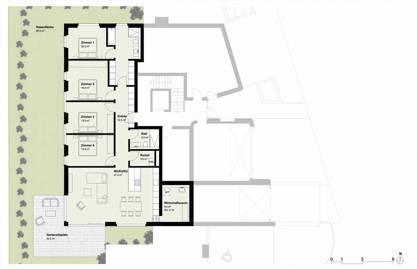 Appartamento giardino di nuova costruzione di 5,5 locali - Foto 7 di 10
