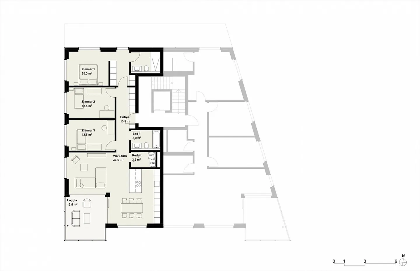 Appartamento nuovo di 4,5 locali con loggia - Foto 6 di 9