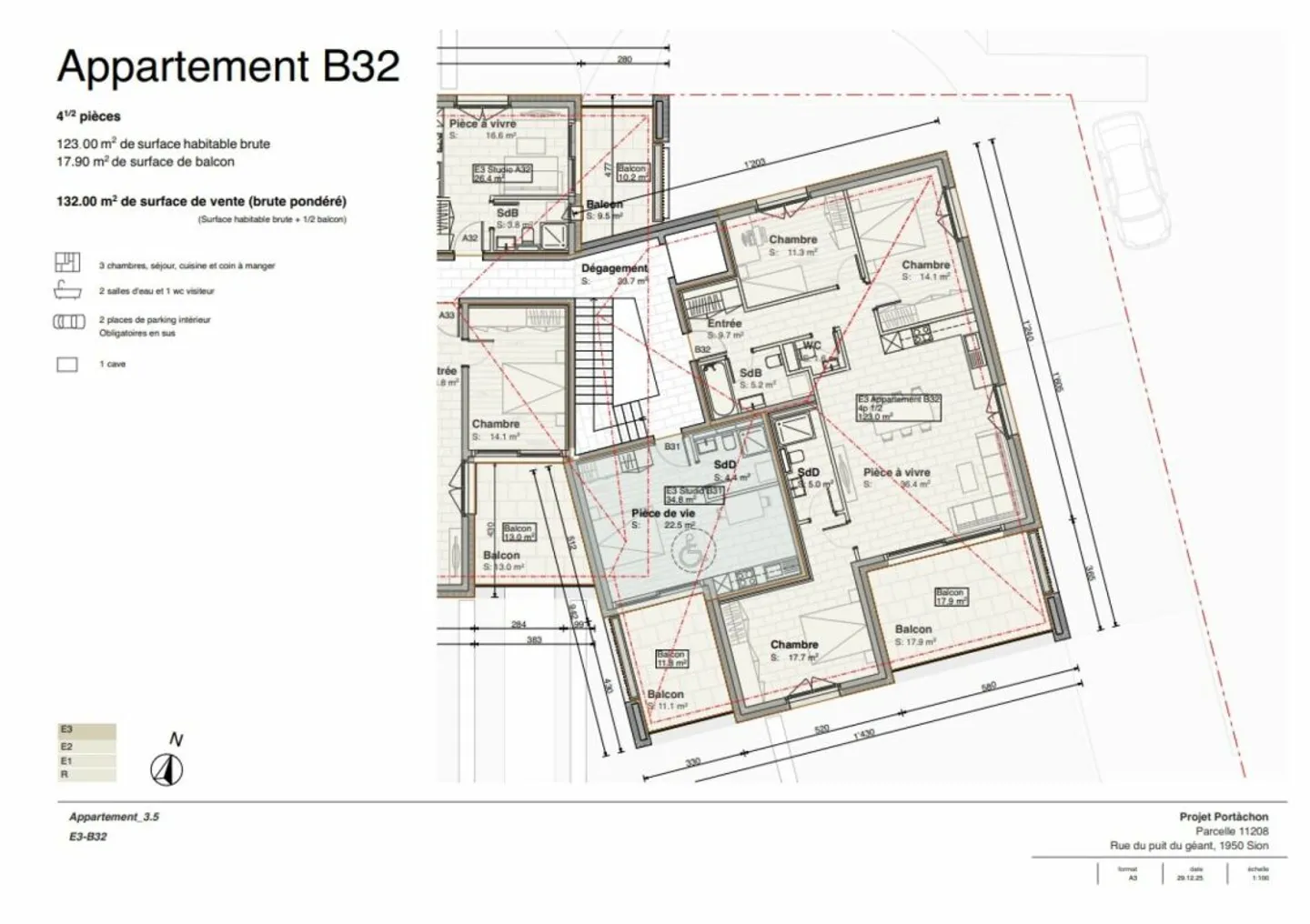 Attico 4.5 stanze a Sion - Foto 7 di 9
