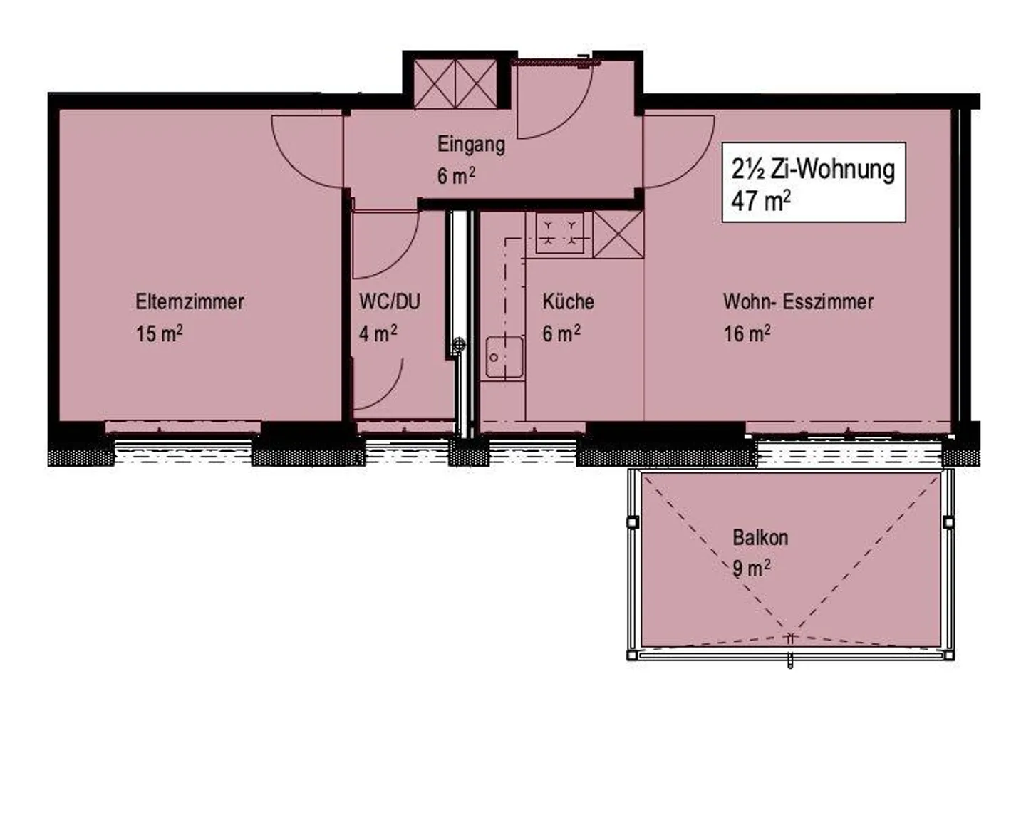 Appartement 2.5 pièces dans un emplacement optimal - Photo 6 sur 6