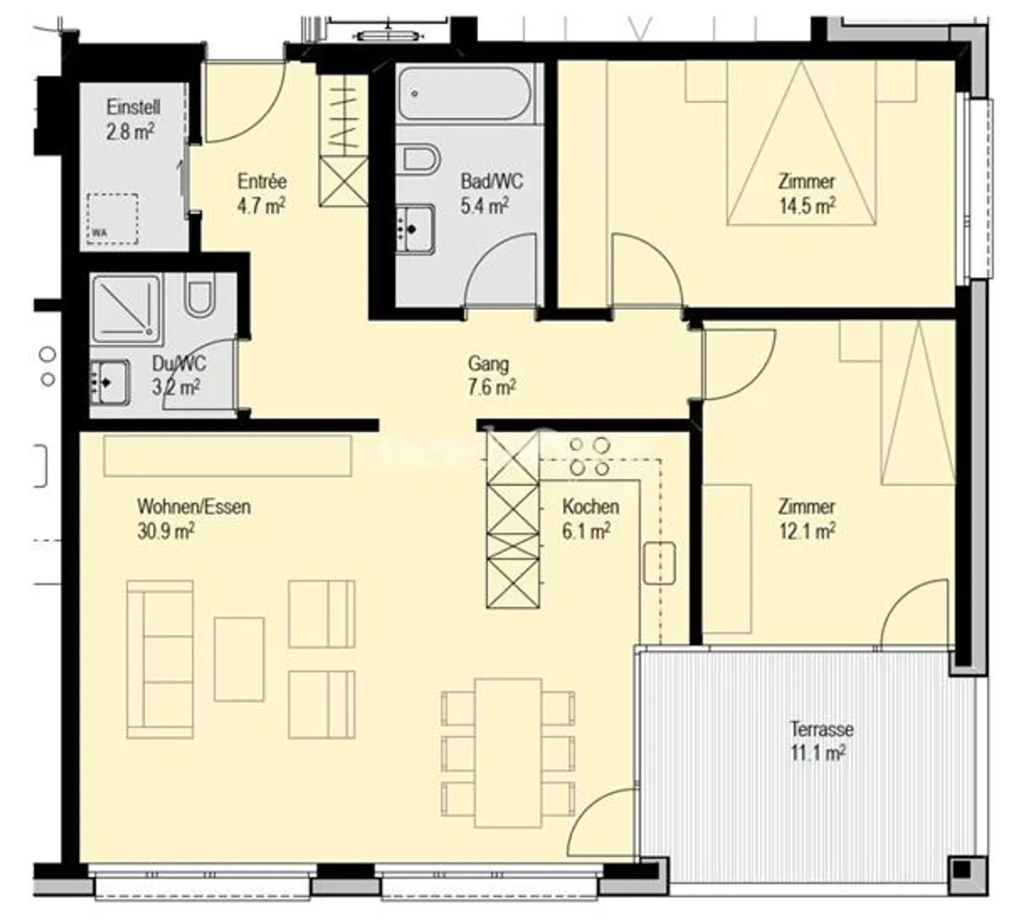 Stilvolle 3.5 Zimmer-Wohnung - Foto 8 von 8