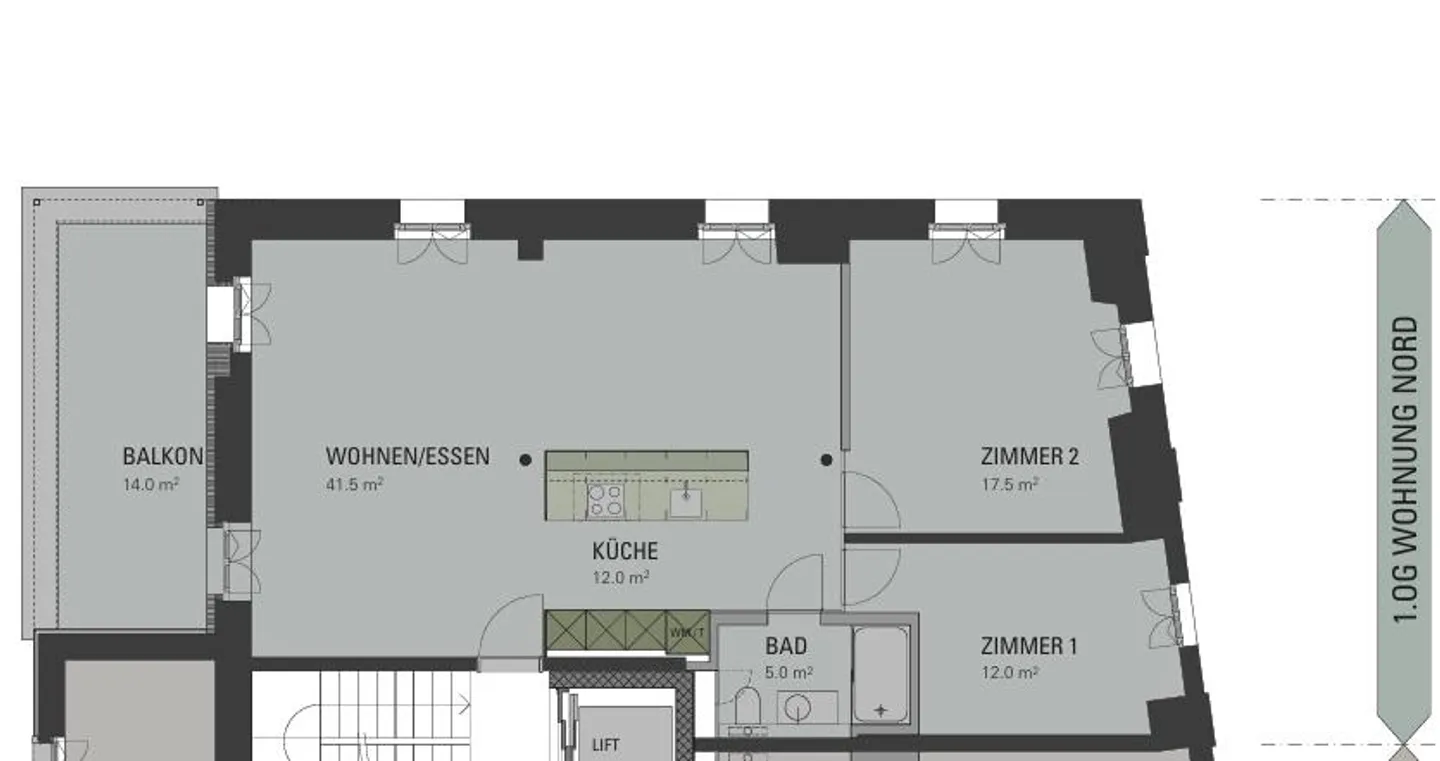 Modernes Apartment mit grossem Balkon - Foto 7 von 7